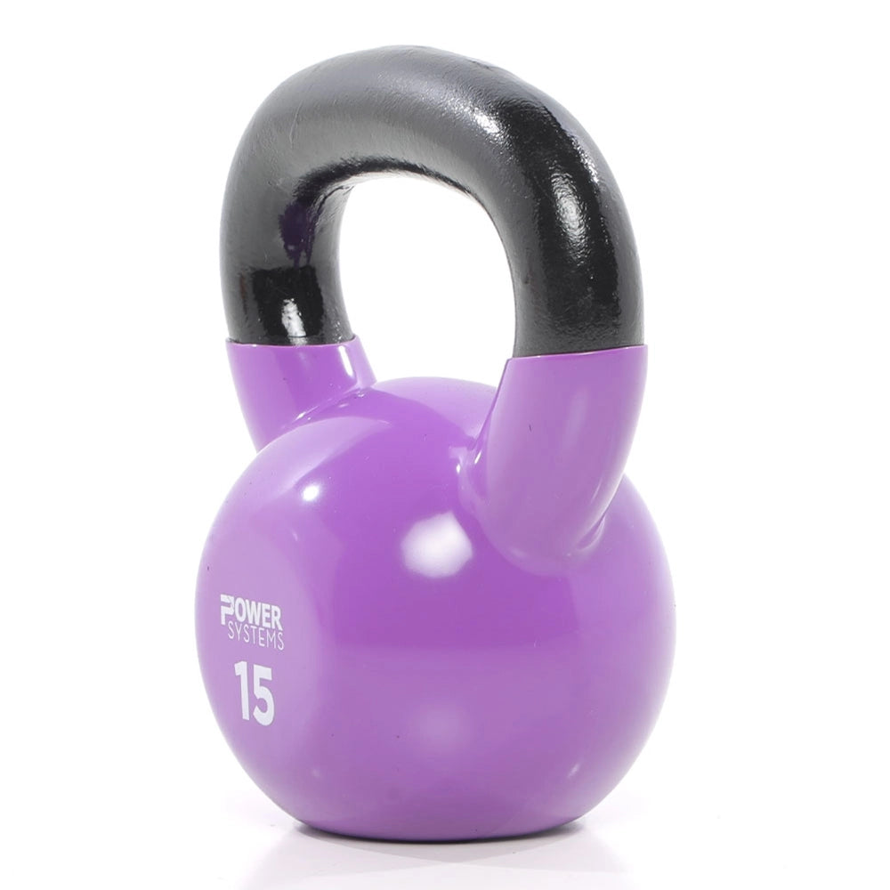 Premium Kettlebell for Strength Training - Power Systems Prime Cast Iron Kettlebell for Home Gym, CrossFit & Functional Fitness Workouts