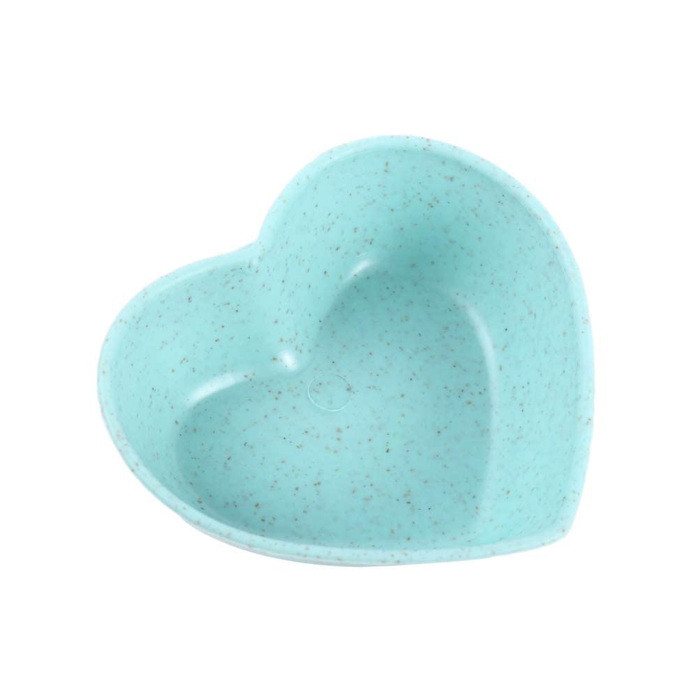 Mini Heart-Shaped Condiment Bowls - Small Sauce Dishes for Seasoning, Tasting & Dipping - Perfect for Appetizers, Sushi, Salads & Party Snacks (Green, Ceramic)
