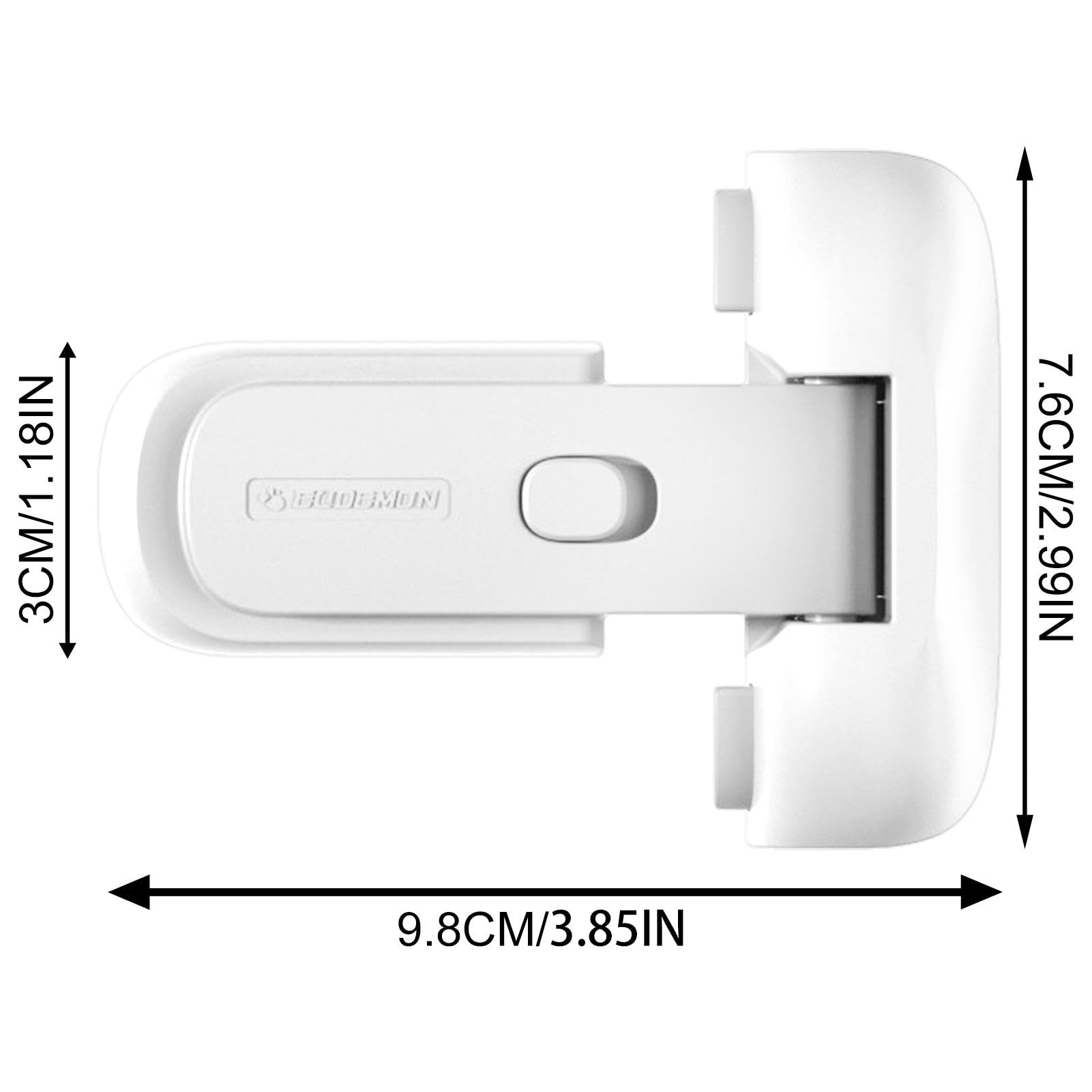 Child Proof Refrigerator Lock - Self-Adhesive Safety Latch for Refrigerator & Freezer Doors | Baby Proofing Home Appliance | Keep Kids Safe & Food Fresh | Ideal for Families with Toddlers & Young Children