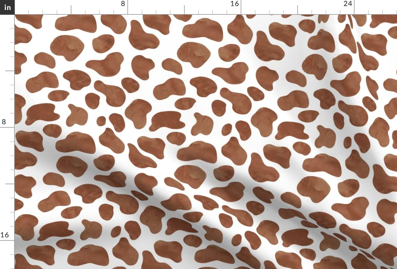 Premium Cow Print French Gold & Brown Spotted Animal Farm Fabric by Spoonflower - Soft Minky Material for Sewing Baby Blankets, Quilt Backing & Plush Projects - Perfect for Nursery Decor, DIY Crafts & Farmhouse Style Home Decor