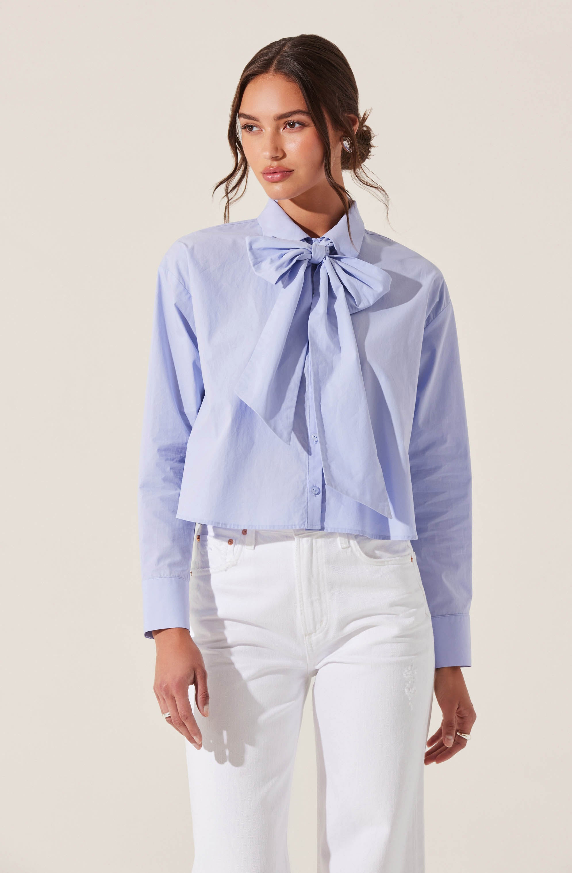 Elegant Wendi Bow Tie Blouse for Women - Stylish Office & Party Wear - Perfect for Work, Dates & Special Occasions