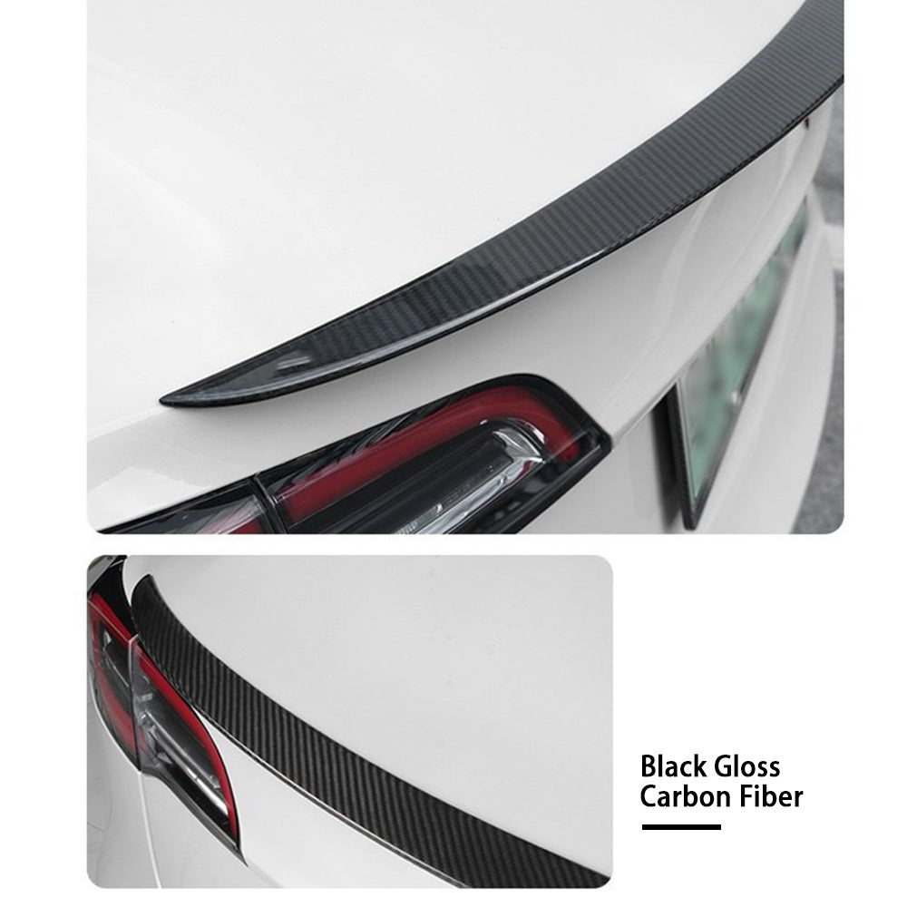 High Performance Carbon Fiber Spoiler for Tesla Model 3 & Y - Lightweight Aerodynamic Design, Improved Downforce & Battery Efficiency - Perfect for Racing, Track Days & Street Performance