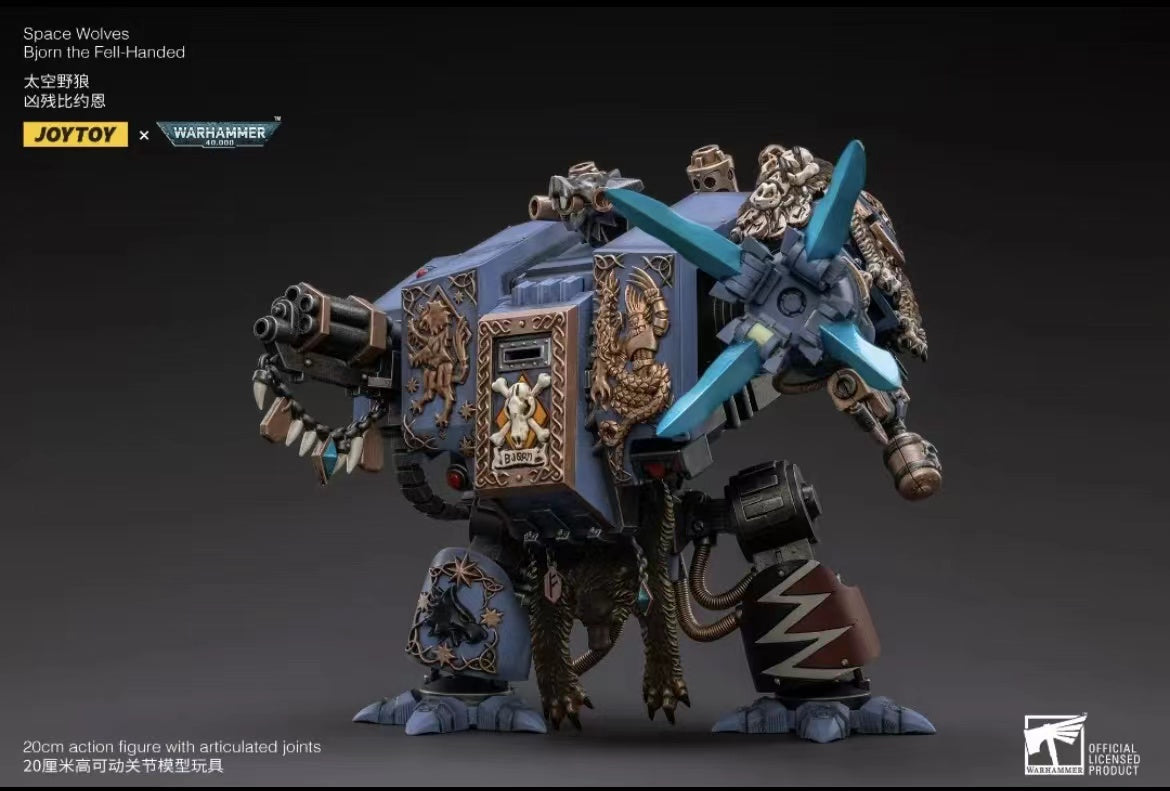 JOYTOY 1/18 Scale Warhammer 40K Space Wolves Bjorn the Fell-Handed Action Figure - Reissue Version - Collectible Model for Display & Wargaming Scenes