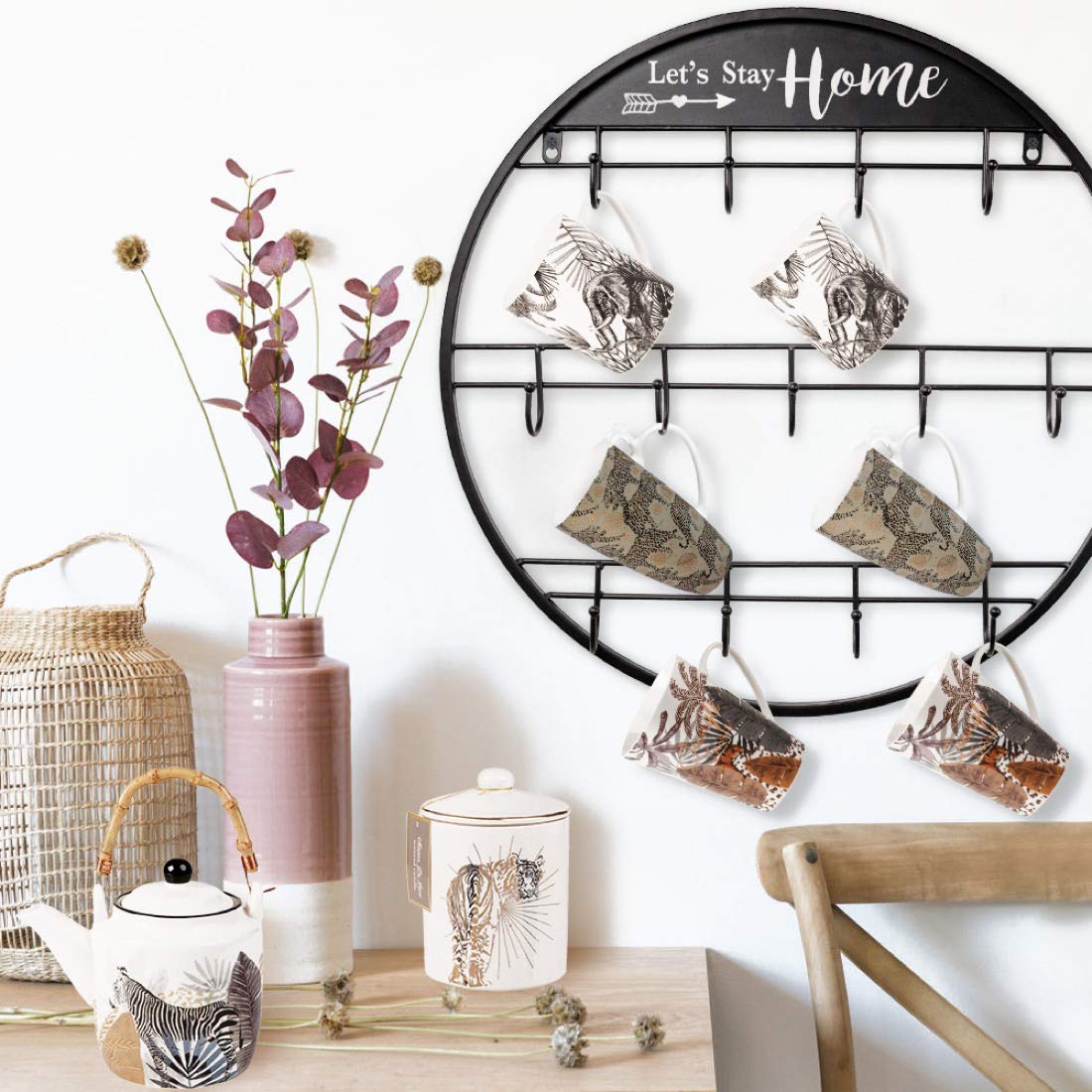 Wall Mounted Coffee Mug Holder - 22