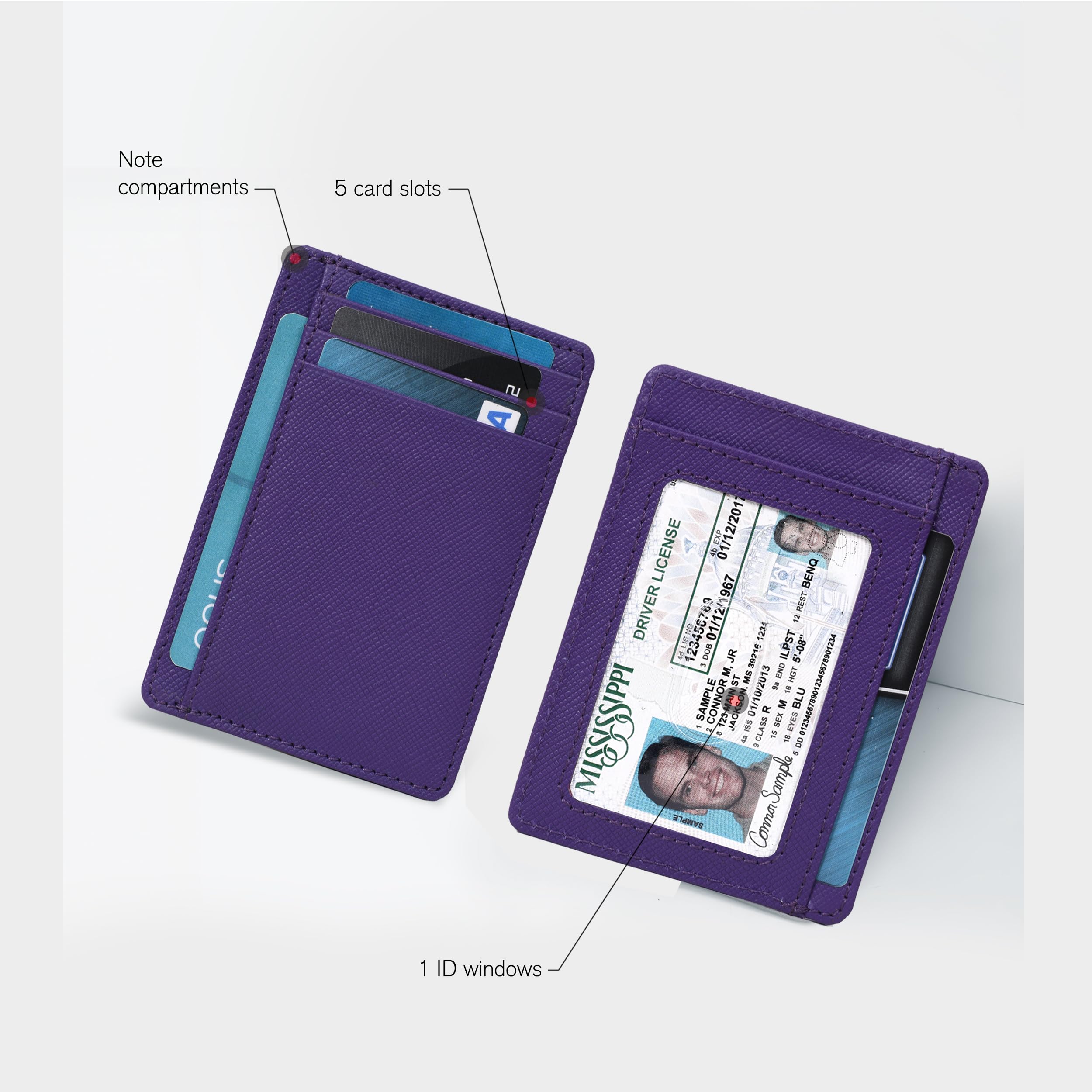 Slim RFID Blocking Minimalist Leather Wallet for Men & Women - Front Pocket Credit Card Holder | Stylish & Durable for Everyday Use, Travel & Business