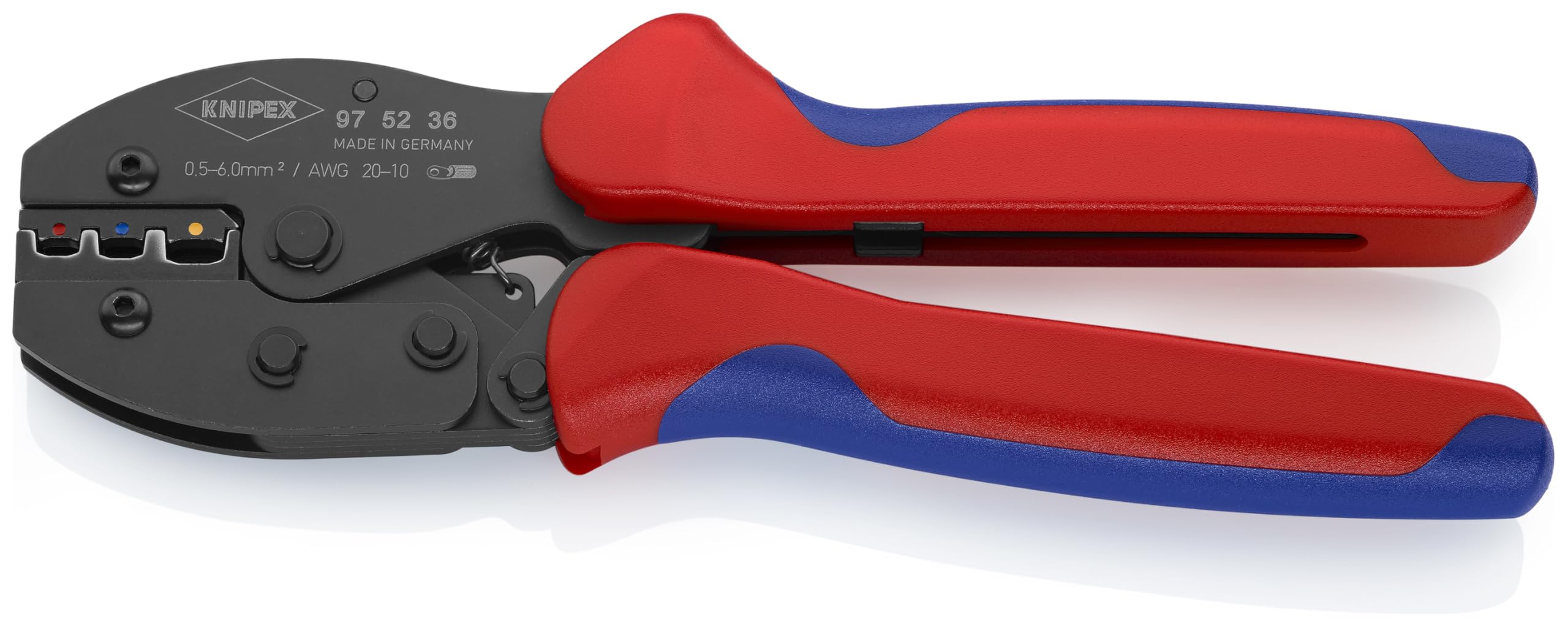 KNIPEX Insulated Crimping Pliers for Terminals, Plugs & Butt Connectors - Professional Electrical Tool for Wiring & Automotive Repairs