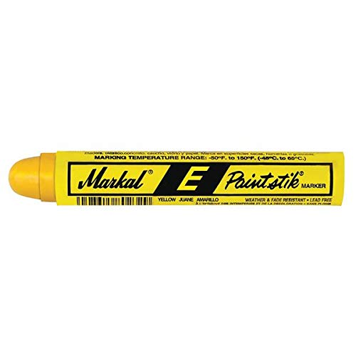 Premium 1/2 Inch Solid Paint Marker - Vibrant Yellow for DIY Crafts, Sign Making & Industrial Labeling