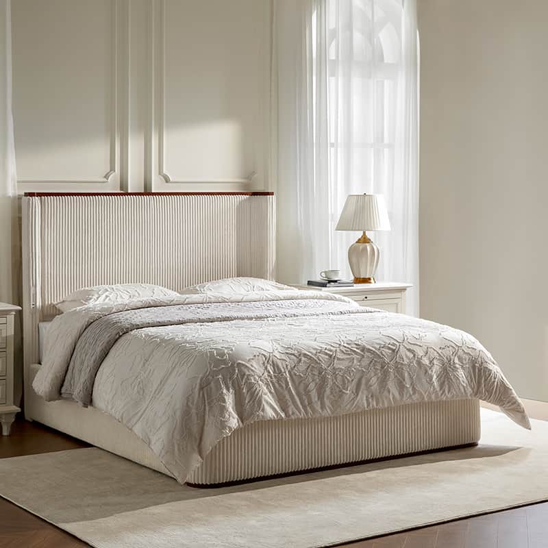 Thaine Hydraulic Storage Bed with LED Lighting & USB Charging Ports - Space-Saving Bed Frame with Underbed Storage for Small Apartments & Dorms