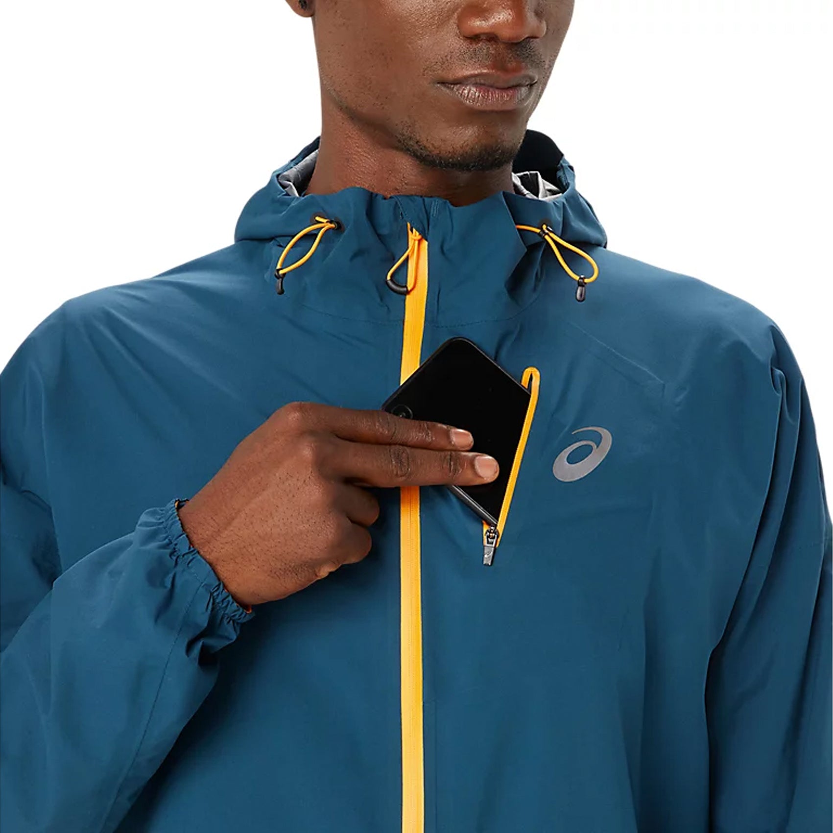 ASICS Men's FujiTrail Waterproof Running Jacket - Lightweight Hiking & Trail Running Windbreaker for Outdoor Adventures