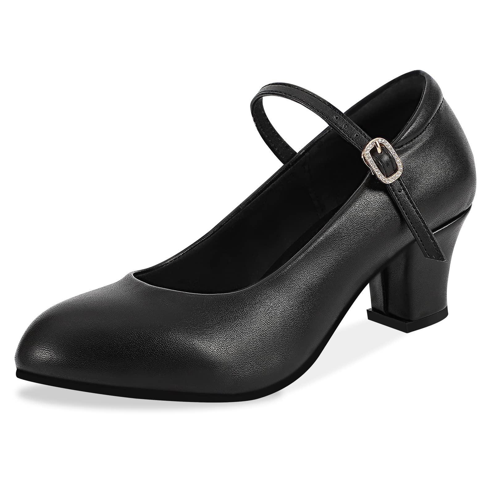 Women's Elegant Ankle Strap Heels - Wedding Shoes, Latin Dance Pumps, Character Shoes for Women - Perfect for Bridal Party, Ballroom Dancing & Special Occasions