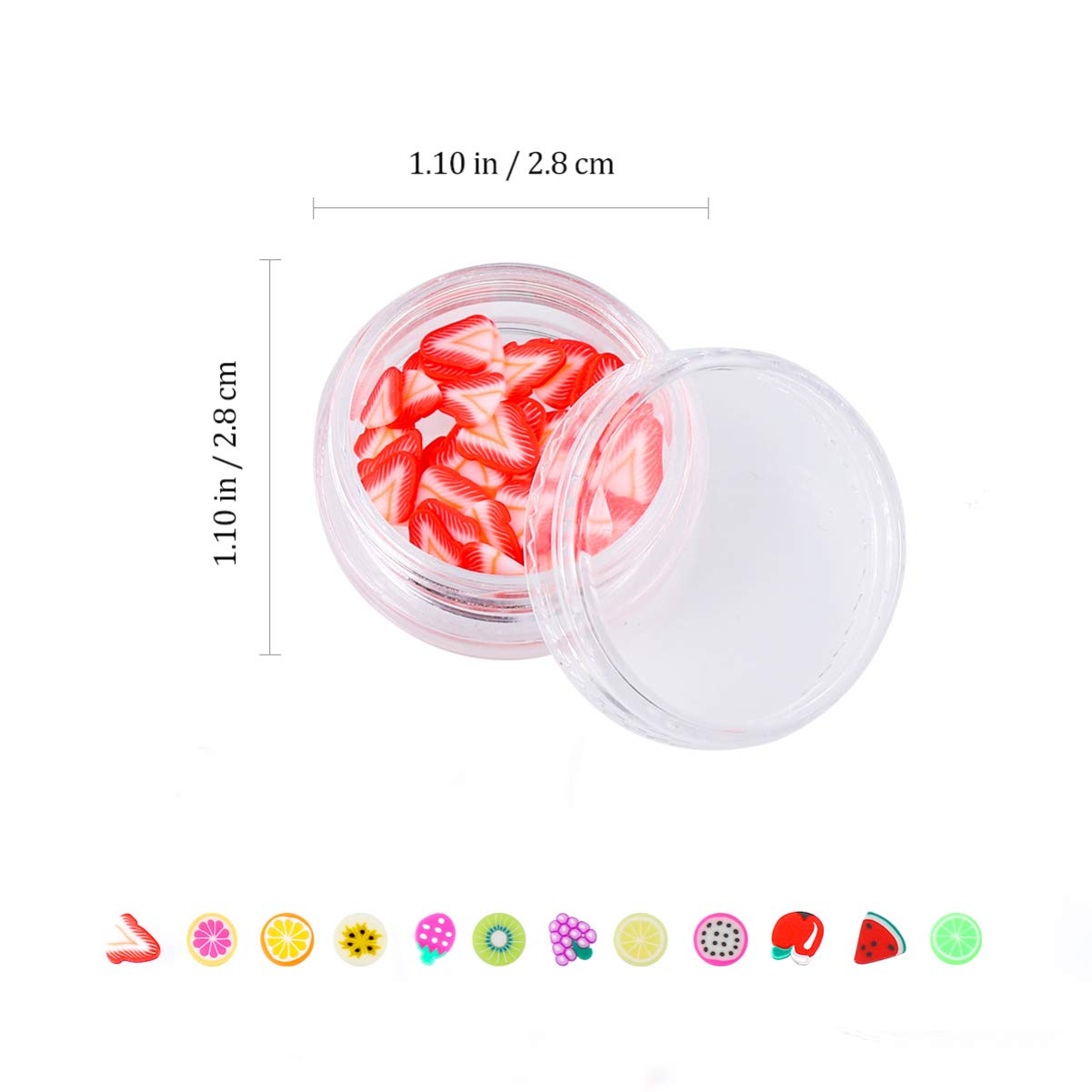 Lurrose DIY Clay Nail Art Decorations Kit - 1 Set of Fruit Slice Nail Charms for Creative Nail Designs | Perfect for Home Manicures, Nail Salon Decor & Kids Craft Activities