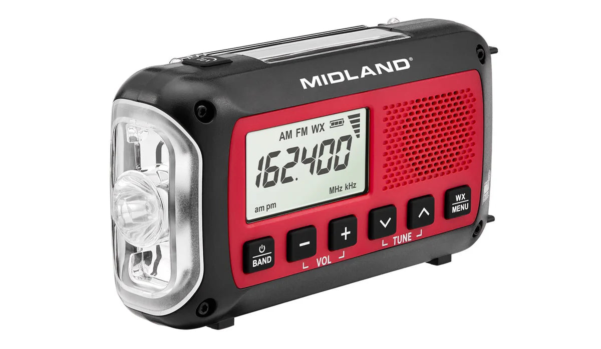 Midland ER40 Emergency Multi Power Radio & Phone Charger - Portable NOAA Weather Alert, AM/FM, USB Charging for Camping, Hiking, and Power Outages