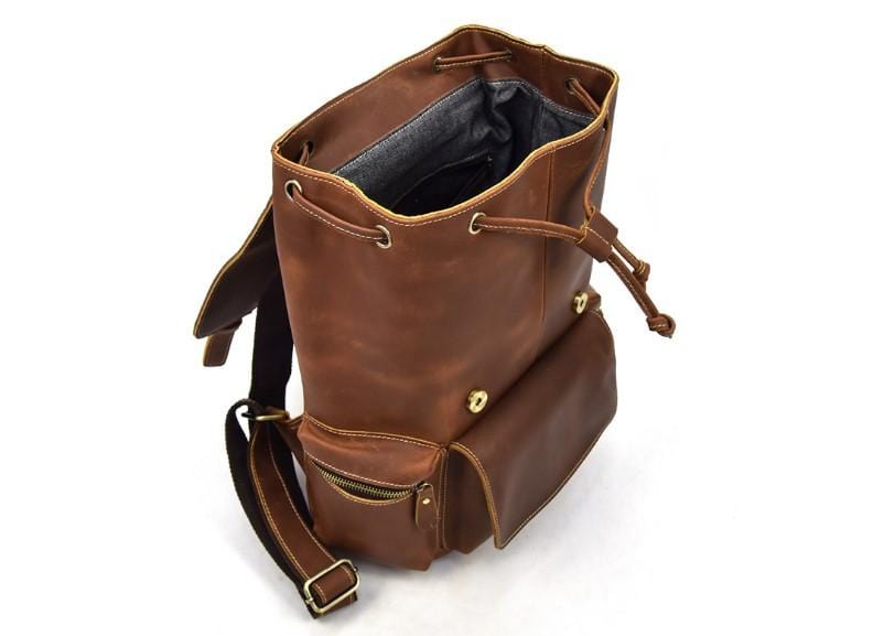 Genuine Leather Backpack for Women & Men - Durable Rucksack Purse for Travel, Work & Daily Use
