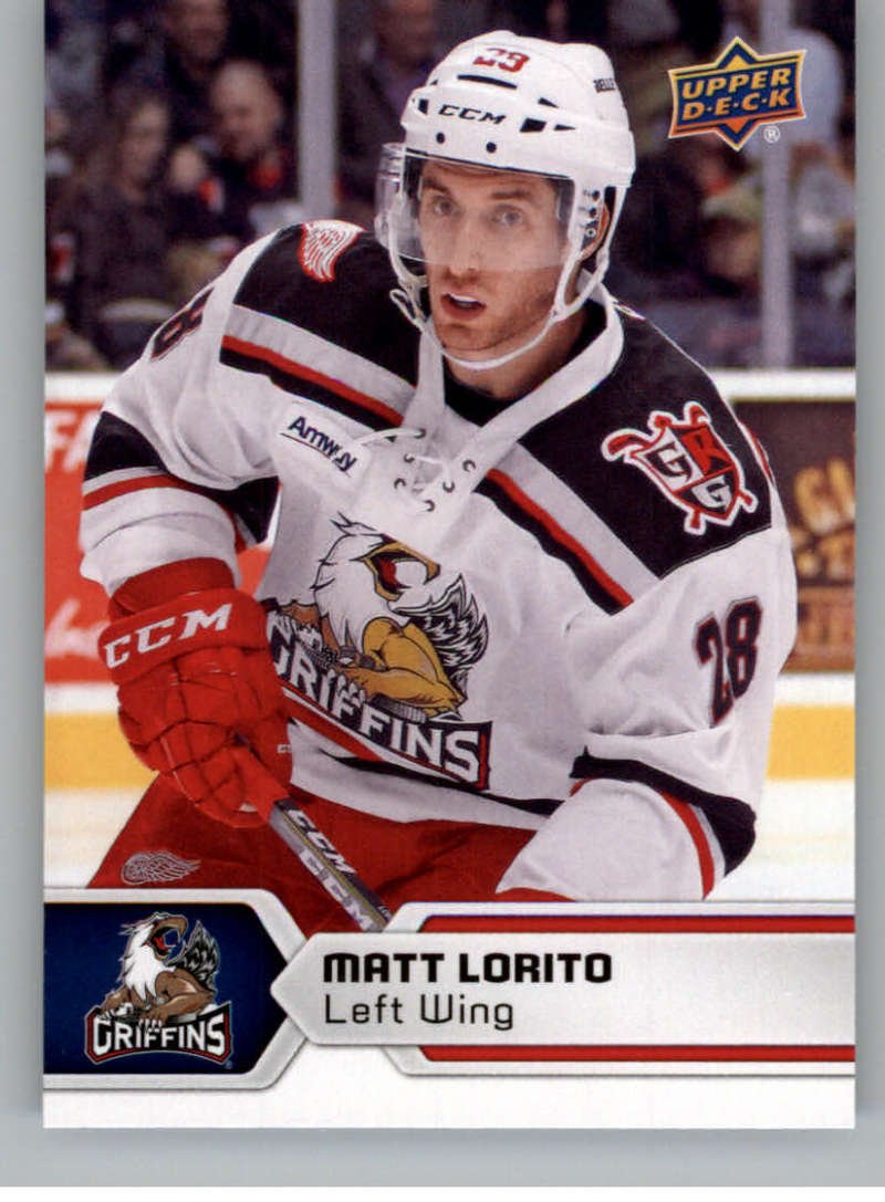 2017-18 Upper Deck AHL #28 Matt Lorito Grand Rapids Griffins Hockey Card - Collectible Sports Memorabilia for Hockey Fans & Card Collectors - Perfect for Display, Trading, and Gifting