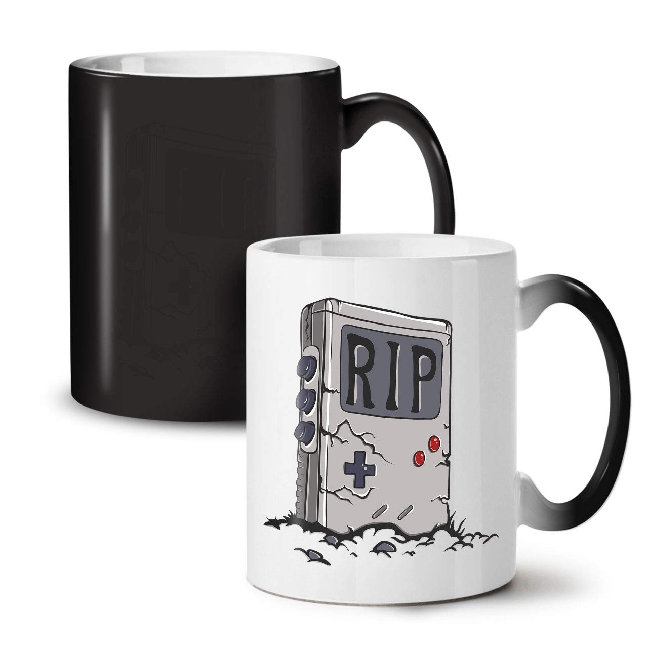 Vintage Gameboy Color Changing Mug - Heat Activated 90s Gaming Coffee Cup with Easy-Grip Handle | Large Ceramic Travel Mug for Tea & Coffee Lovers | Perfect Gift for Gamers, Office Use & Nostalgic Collectors