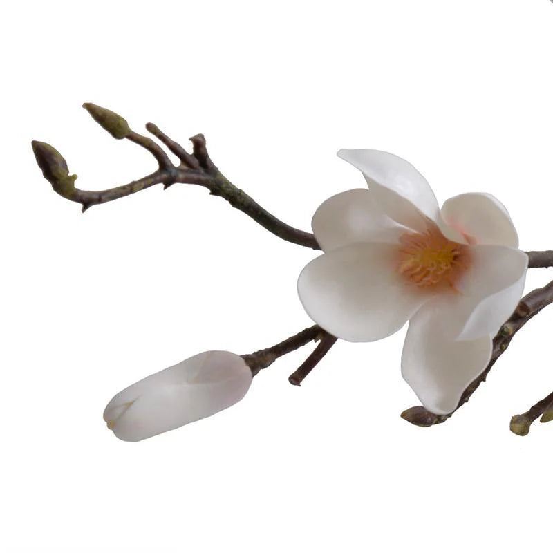 Magnolia Tree Branch for Home Decor - Artificial Faux Magnolia Stems for Floral Arrangements, Wedding Centerpieces, and DIY Crafts