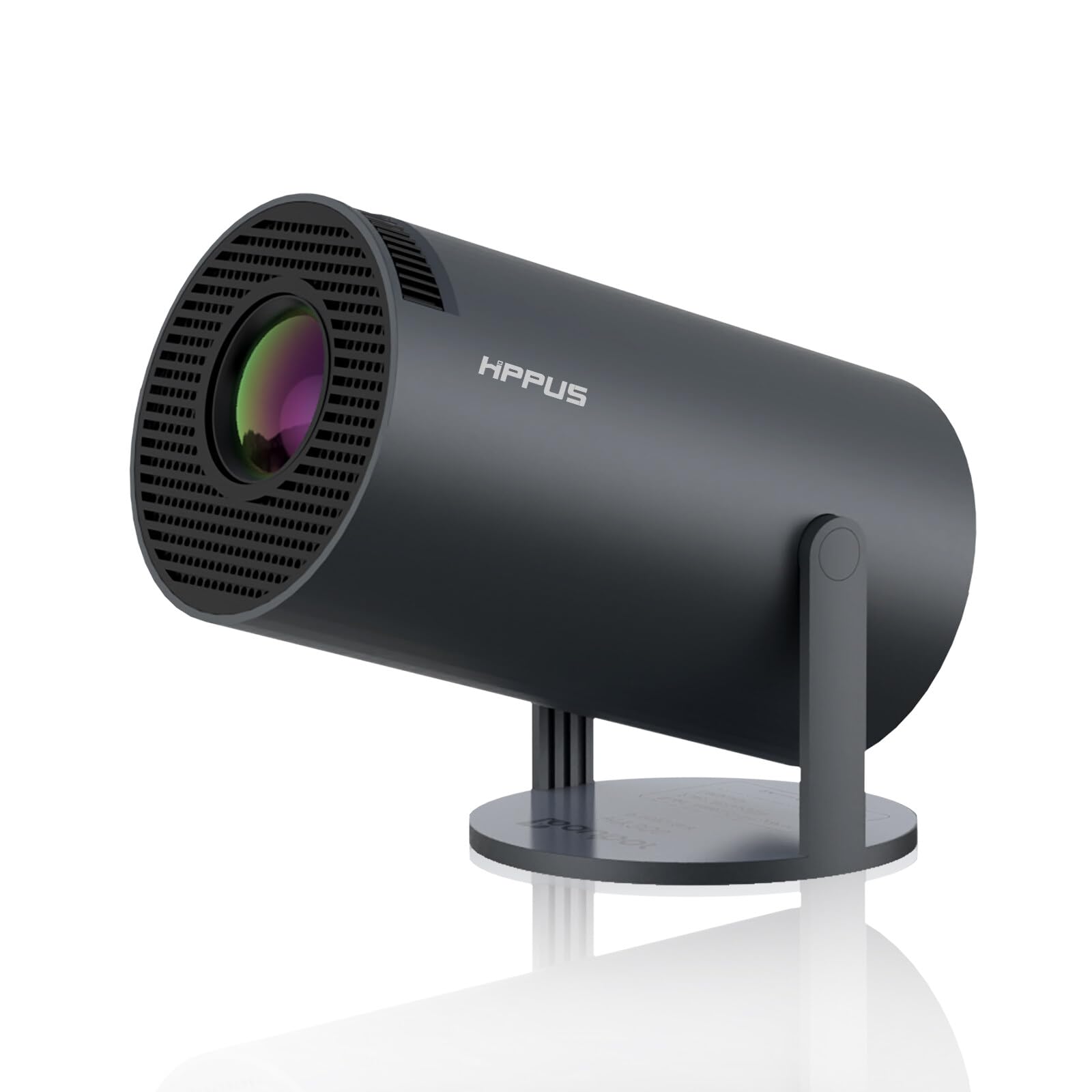 HIPPUS Mini Portable Projector - 180° Freestyle & Auto Keystone, 5G WiFi & Bluetooth, 1080P HD Support, Zoom Function | Compatible with iPhone, Android, TV Stick, PS5 | Perfect for Home Theater, Outdoor Movies, Gaming & Presentations