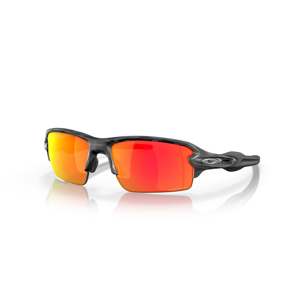 Oakley Flak 2.0 Sunglasses - Low Bridge Fit, Black Camo Frame with Prizm Ruby Lenses (Model 0OO9271 927127) - Ideal for Running, Cycling & Outdoor Sports