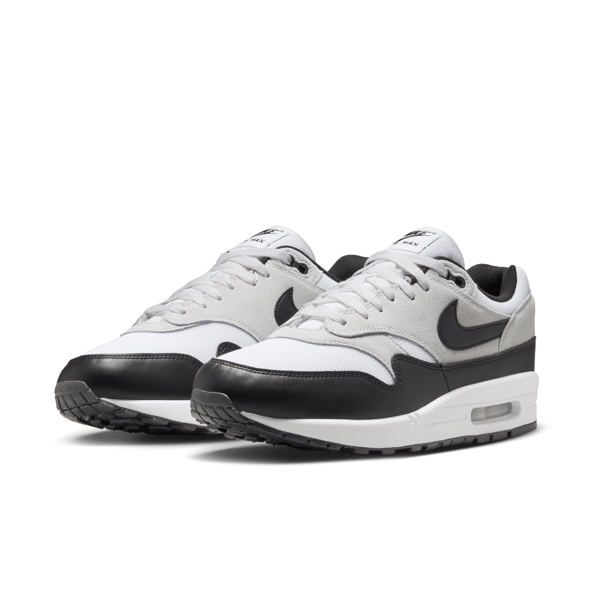 Nike Air Max 1 Essential Sneakers - White/Black/Pure Platinum for Men & Women | Comfortable Running Shoes for Gym, Workout & Casual Wear