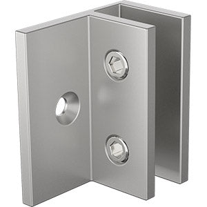 Frameless Glass Shower Screen Offset Wall Bracket - Satin Chrome Finish | Heavy Duty Stainless Steel Mounting Hardware for Bathroom Shower Enclosures & Glass Partitions