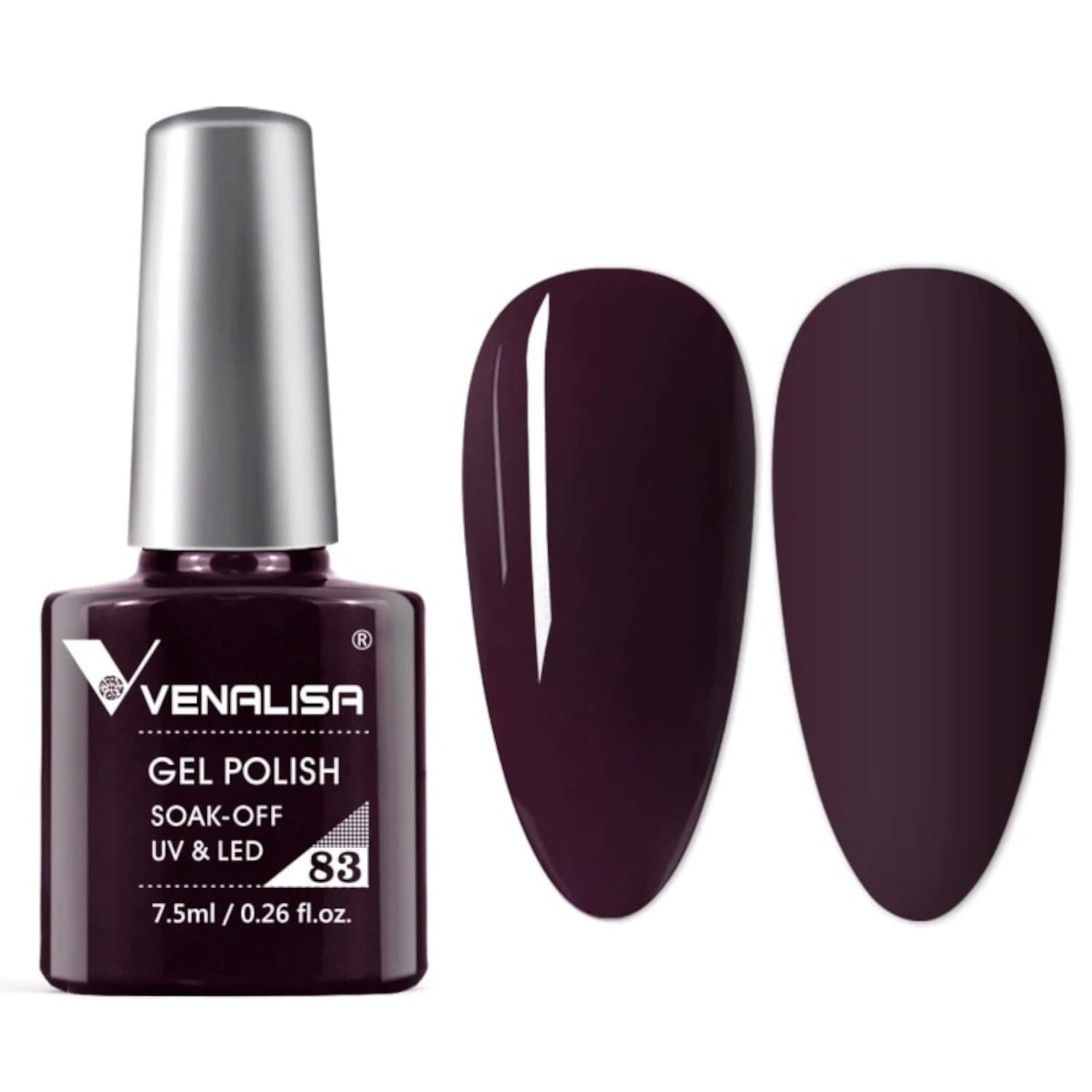 VENALISA 7.5ml #83 Soak Off UV LED Gel Nail Polish - Long Lasting Salon Quality Manicure Gel for Nail Art & DIY Home Use - Cures with UV/LED Light - Perfect for Parties, Weddings & Special Occasions