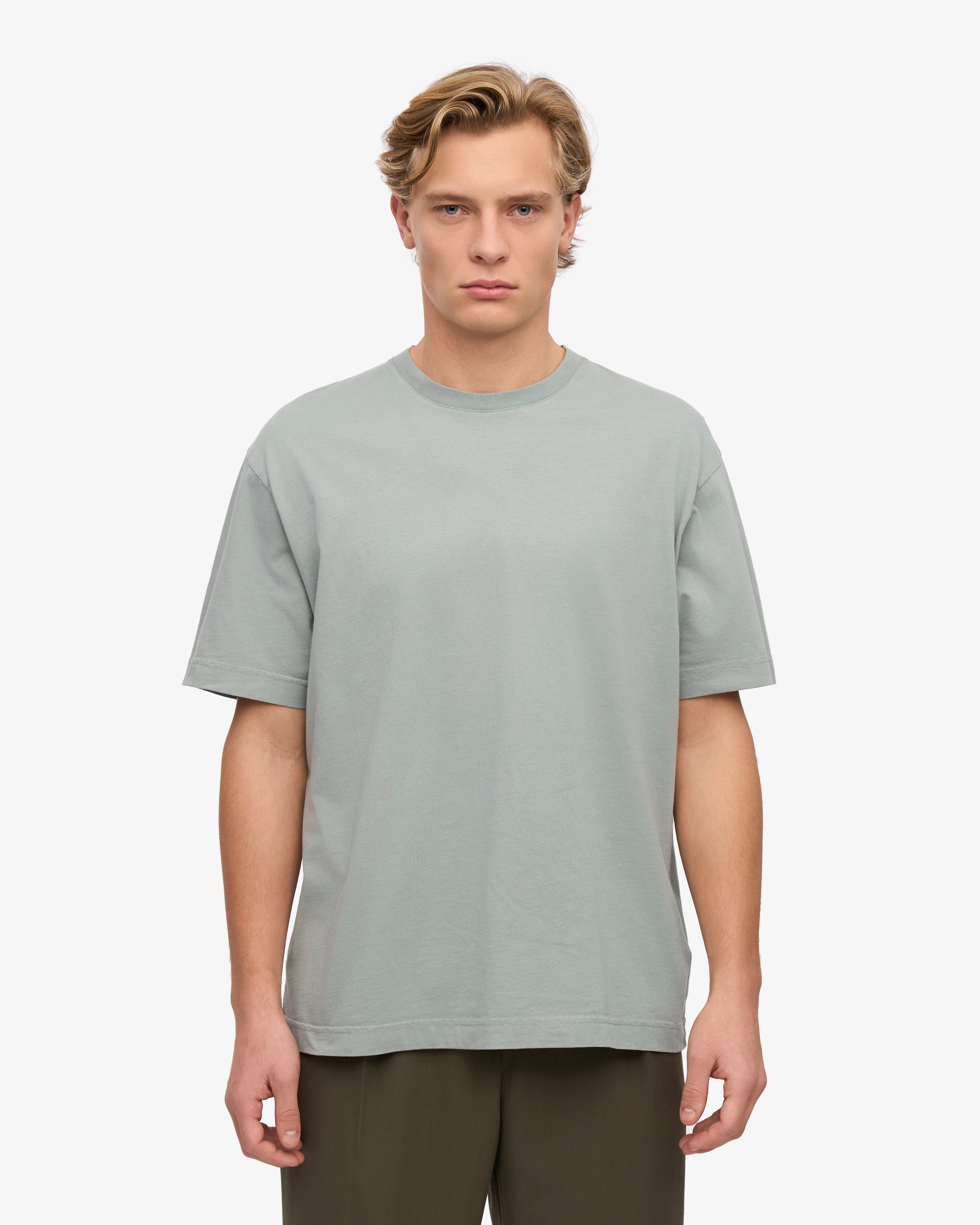 Premium Oversized Organic Cotton T-Shirt for Women - Soft & Comfortable Steel Blue Tee - Perfect for Casual Wear, Lounge & Everyday Outfits
