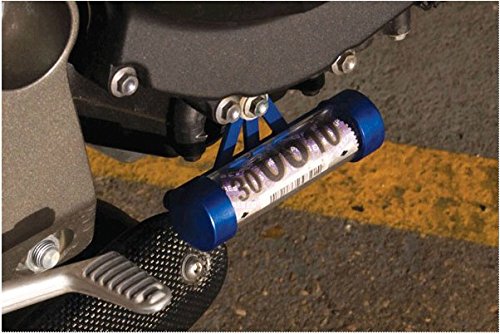 Universal Motorcycle Tax Holder - Waterproof Aluminum Tube for Secure Document Storage (Blue) - Perfect for Trailers & Bikes