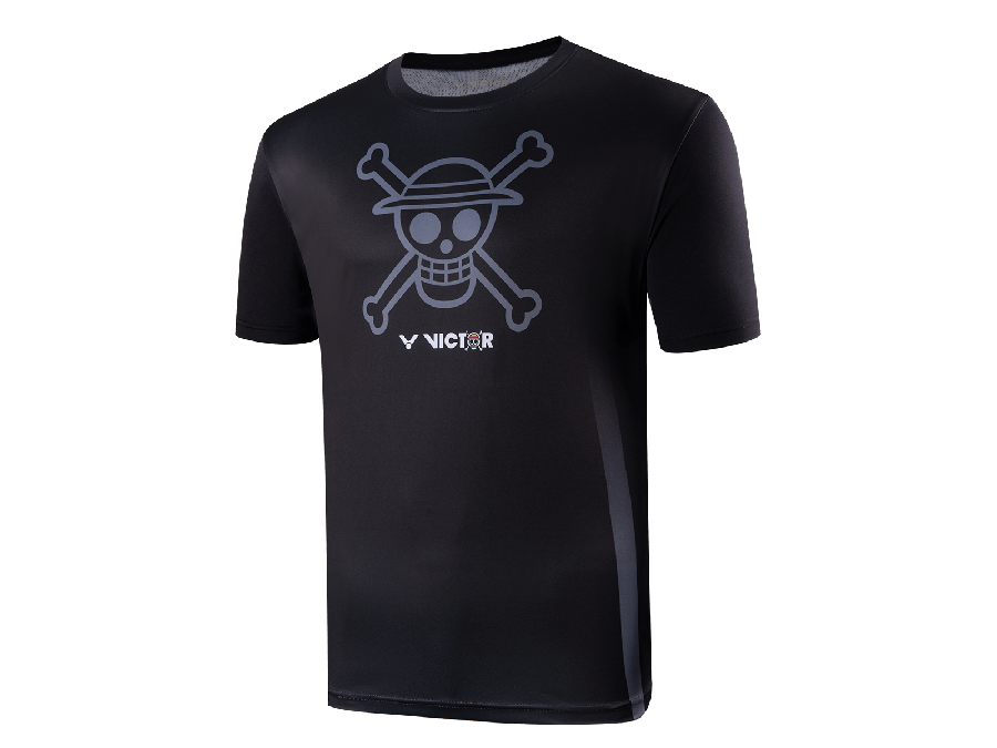 Victor X One Piece Luffy Skull Graphic Unisex T-Shirt [Black] - Limited Edition Anime Cotton Tee for Cosplay, Gift & Casual Wear