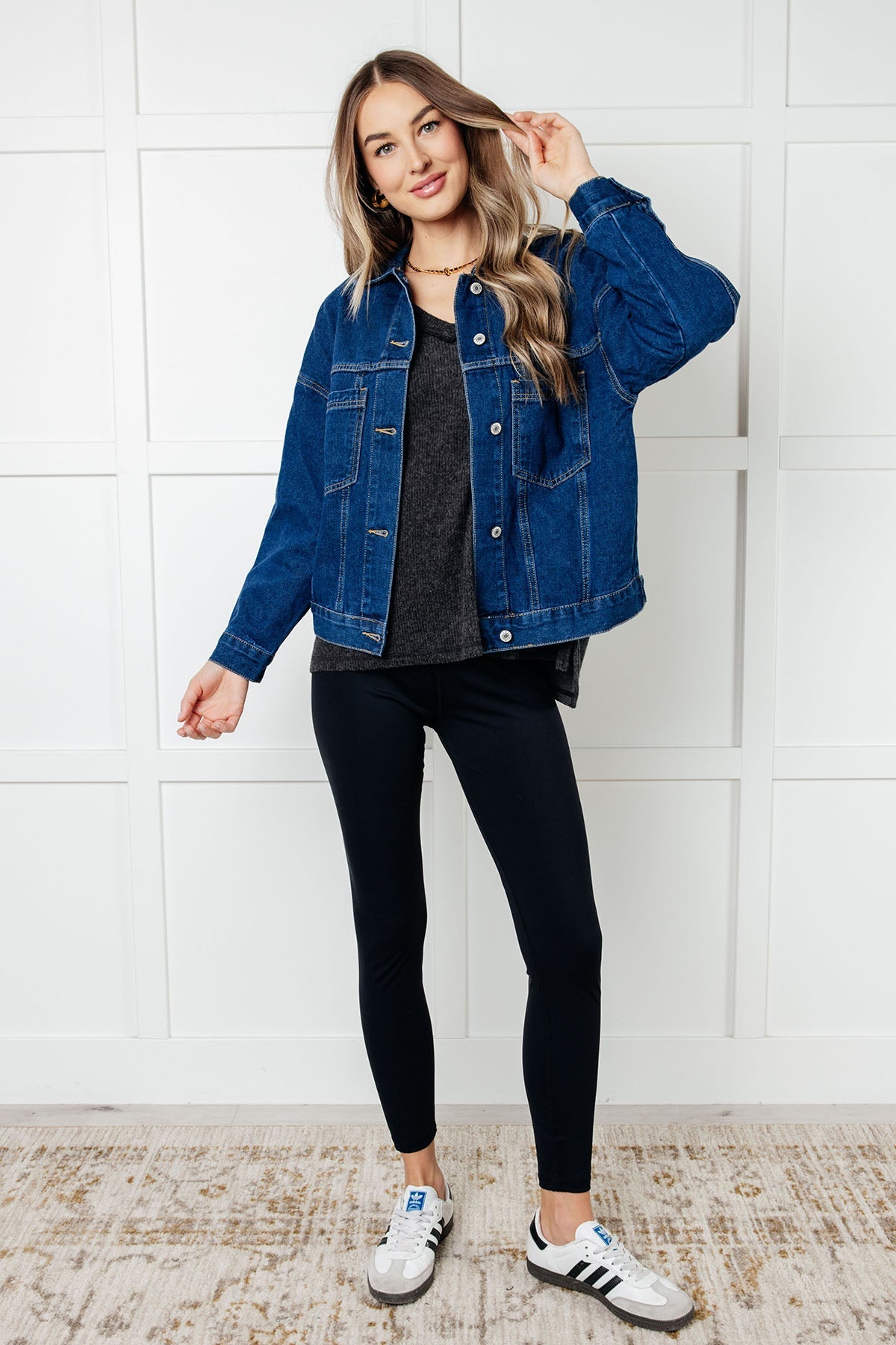Soft Brushed Hacci Knit Top in Black - Cozy Winter Layering for Women | Perfect for Casual Outfits & Cold Weather