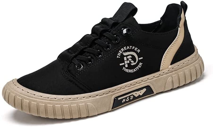 Breathable Men's Casual Shoes for Summer - Non-Slip Low Top Outdoor Sports Shoes for Walking, Travel & Daily Activities (Black, US 6/EU 39) | Lightweight Comfort for Hiking, Gym & Streetwear Fashion