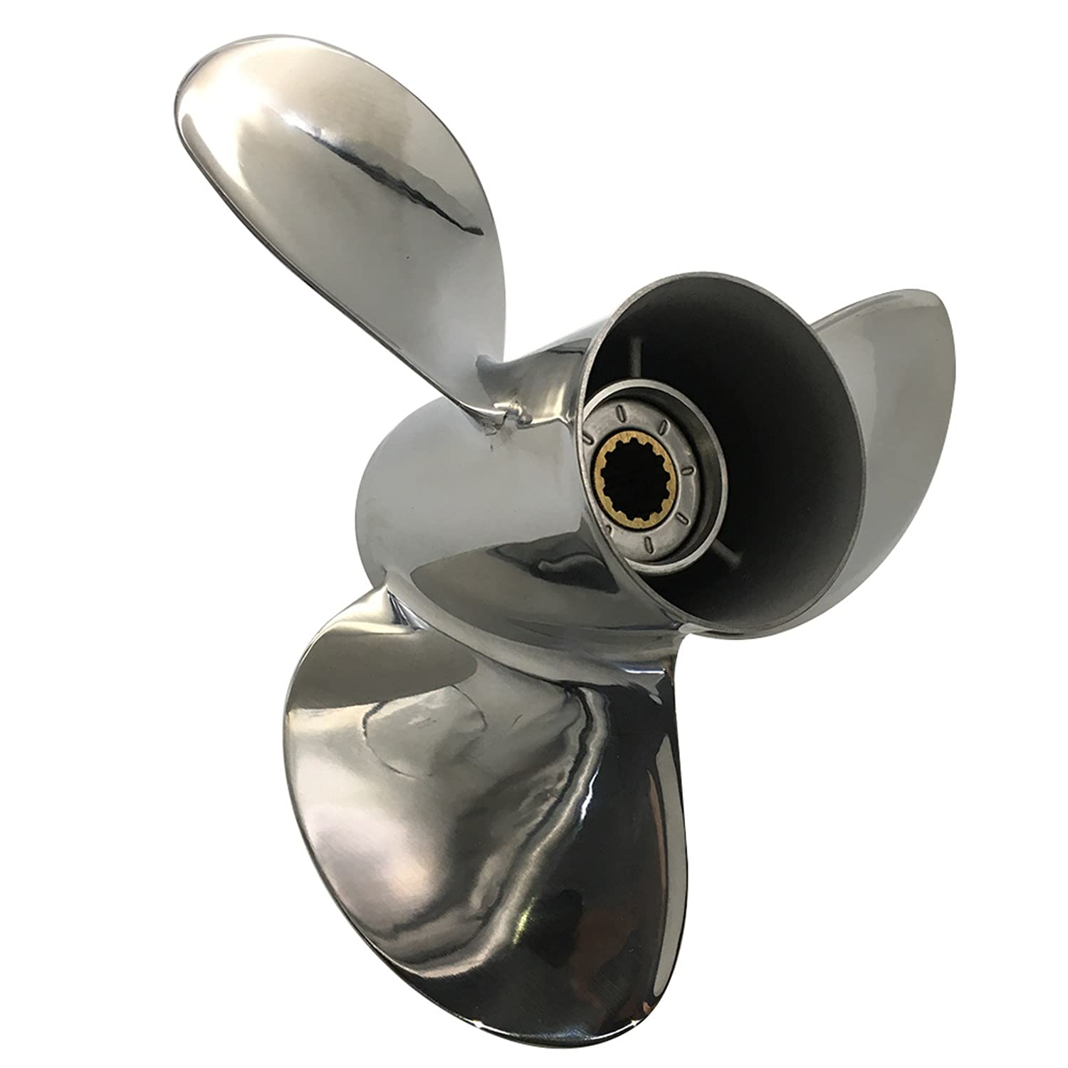 Stainless Steel 4-Blade Propeller for Honda Outboard Engines 35HP-60HP (13-Tooth Spline) - Perfect for Fishing, Boating & Marine Activities