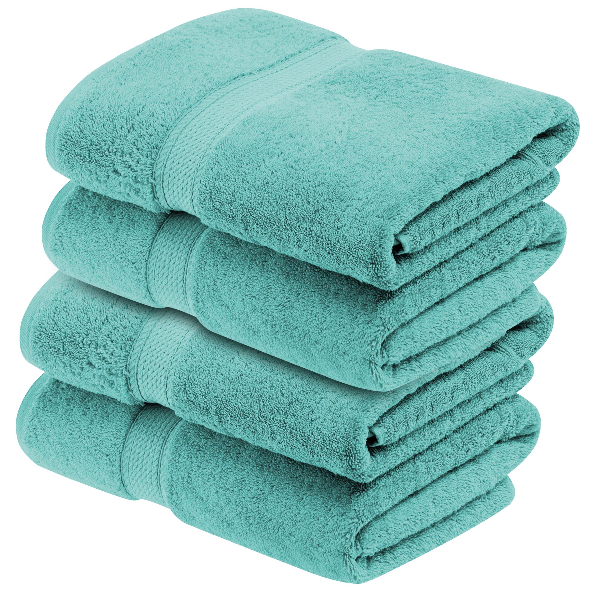 Premium 4-Piece Egyptian Cotton Bath Towel Set - Ultra Soft, Heavyweight & Plush Pile for Spa-Like Luxury at Home | Perfect for Bath, Beach & Guest Use