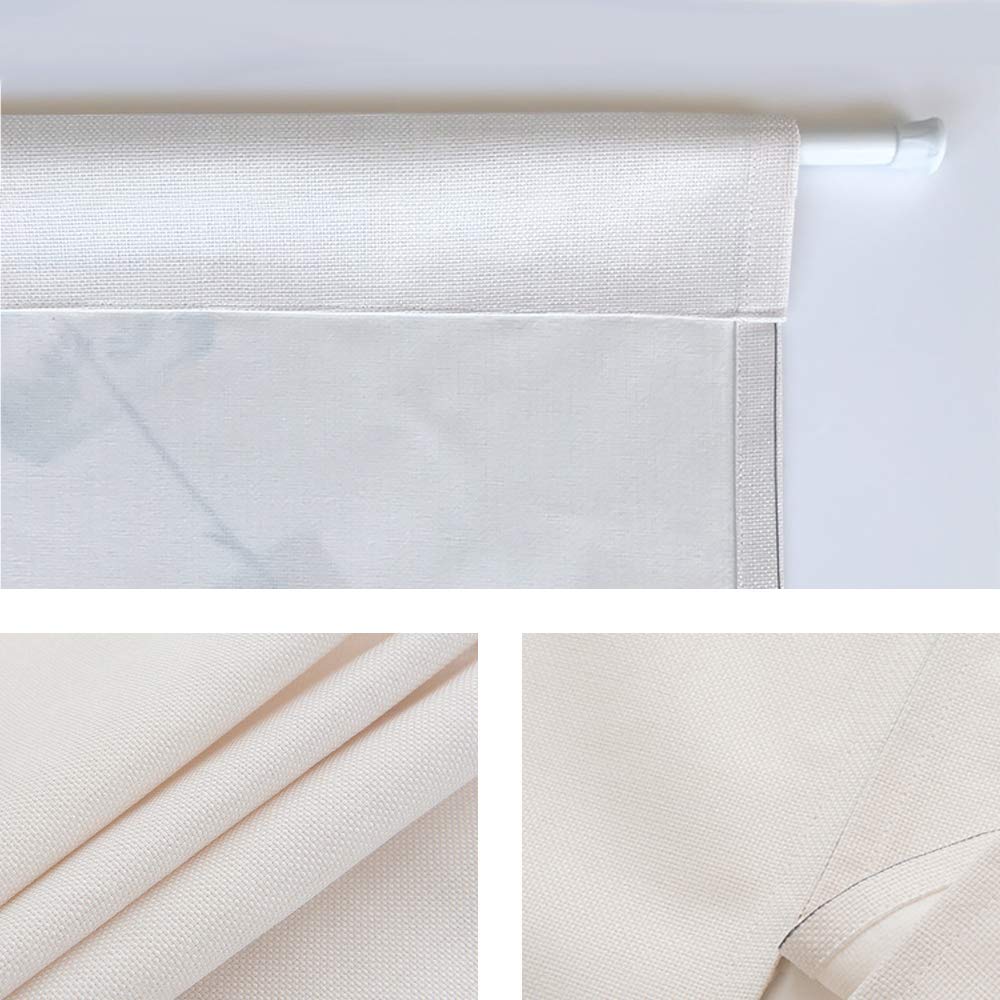 Japanese Floral Noren Door Curtain - Handmade Linen Fabric Kitchen Partition & Bistro Decor - 33.5