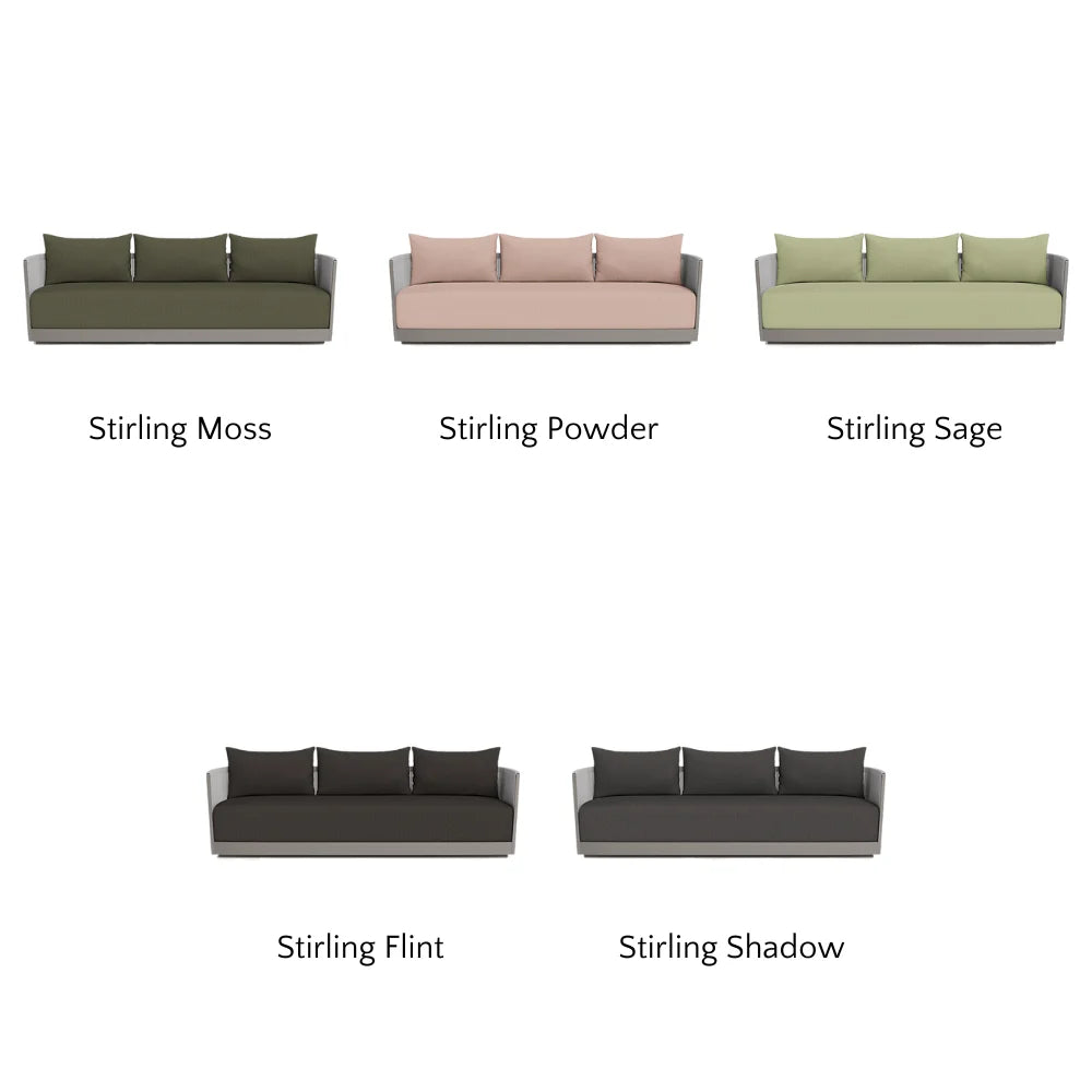 Antigua Outdoor 3-Seat Patio Sofa Set - Waterproof Wicker Furniture for Garden, Poolside & Backyard Relaxation