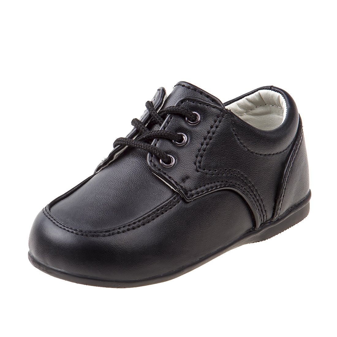 Josmo Baby Boys’ Dress Shoes – Casual Leatherette Derby Walking Shoes for Infant & Toddler | Comfortable First Walkers for Weddings, Church & Special Occasions