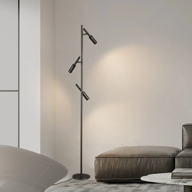 Brass Aura Adjustable Standing Lamp - Modern Floor Light for Living Room, Bedroom & Office - Dimmable Reading Light with Flexible Gooseneck Design