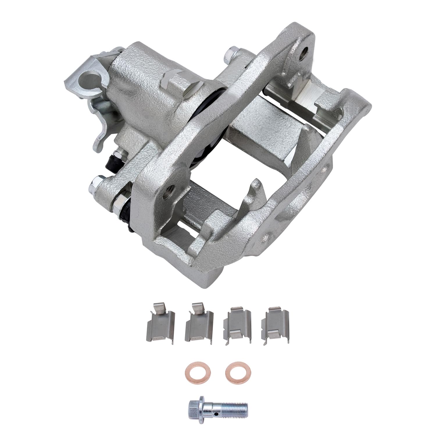 Detroit Axle Rear Right Brake Caliper Replacement for 2008-2012 Chrysler Town & Country, Dodge Grand Caravan 2009-2012, VW Routan 2012, Ram C/V - Passenger Side Disc Brake Caliper with Bracket - Perfect for DIY Car Repairs & Brake System Maintenance