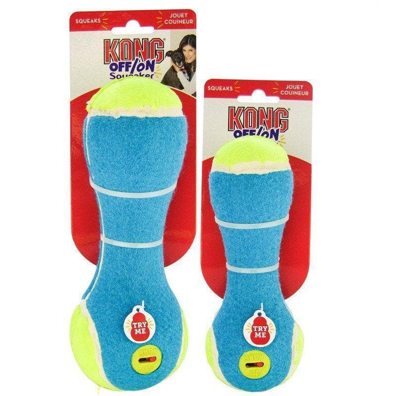 Kong On/Off Rattle Dog Toy with Squeaker - Interactive Chew Toy for Puppies & Small Dogs - Perfect for Playtime, Training & Teething Relief