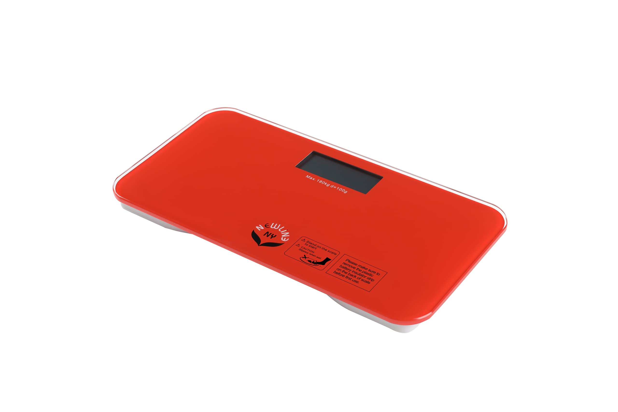 NewlineNY 700 Series Mini Travel Digital Bathroom Scale - Portable Weight Scale for Home, Gym & Travel - Accurate Digital Body Weight Scale (Red) - Perfect for Fitness Tracking, Luggage Weighing & Health Monitoring