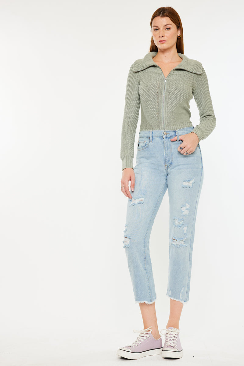 Sierra High Rise Straight Leg Jeans for Women - Comfortable & Stylish Denim Pants for Everyday Wear | Perfect for Casual Outfits, Work & Weekend Looks