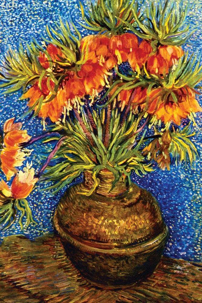 Vincent Van Gogh Fritillaries Peel & Stick Wall Decal - 16x24 Inch Removable Flower Wall Sticker for Home, Office & Nursery Decor