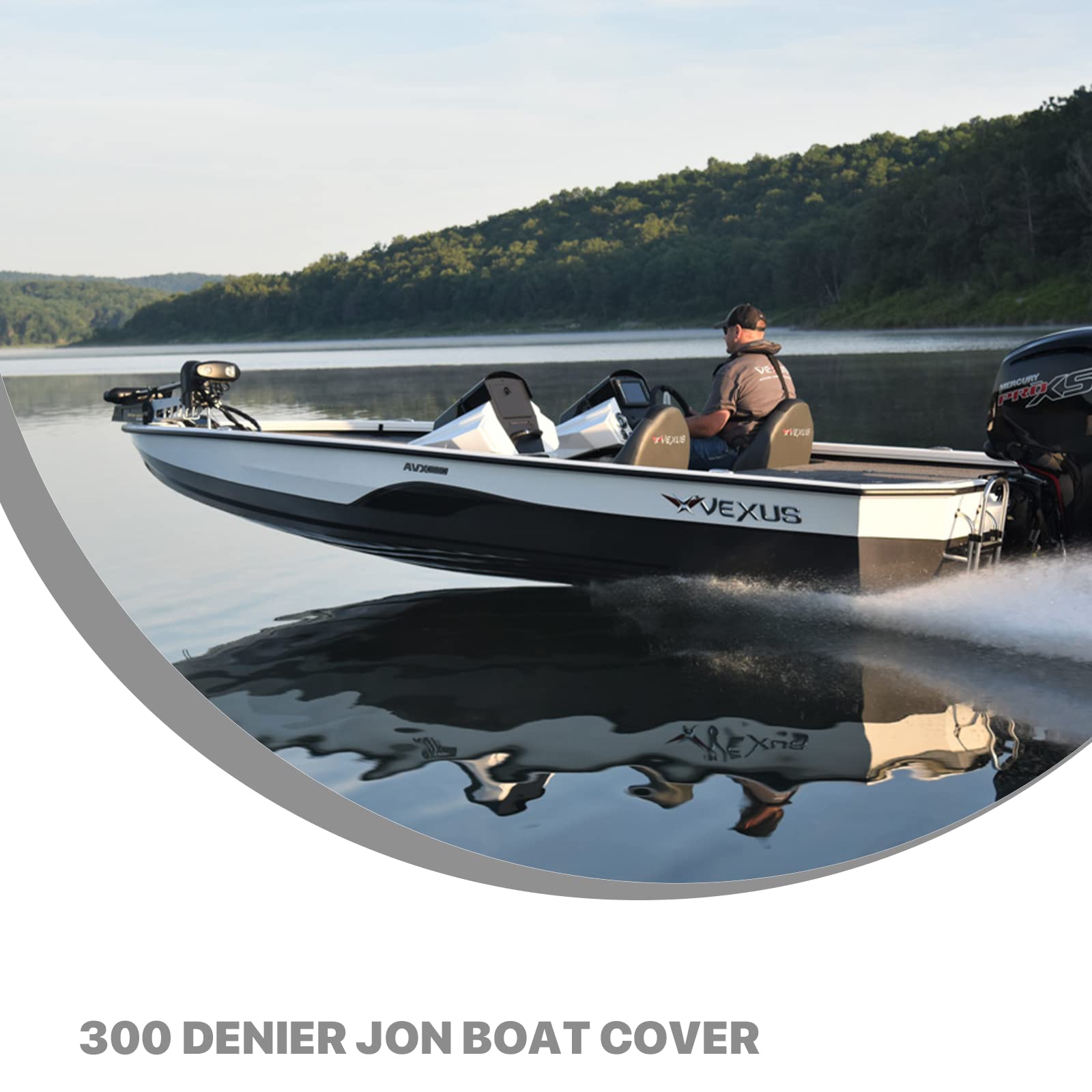 GOODSMANN Heavy Duty Waterproof Jon Boat Cover 14ft - Fits 14ft Length with 70'' Beam Width (Model 9411-13102-01A) | Durable Protection for Fishing, Hunting & Outdoor Storage