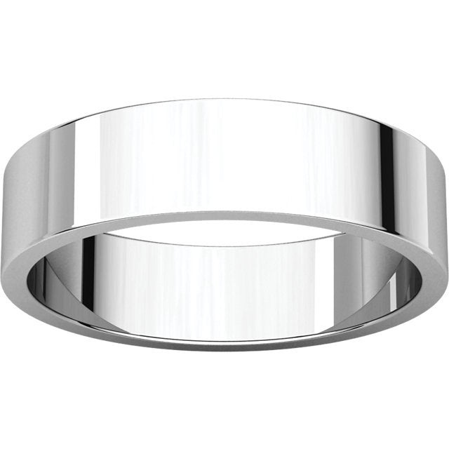 14K Gold 5mm Flat Wedding Band for Women - Elegant & Durable Ring for Bridal, Anniversary, or Everyday Wear
