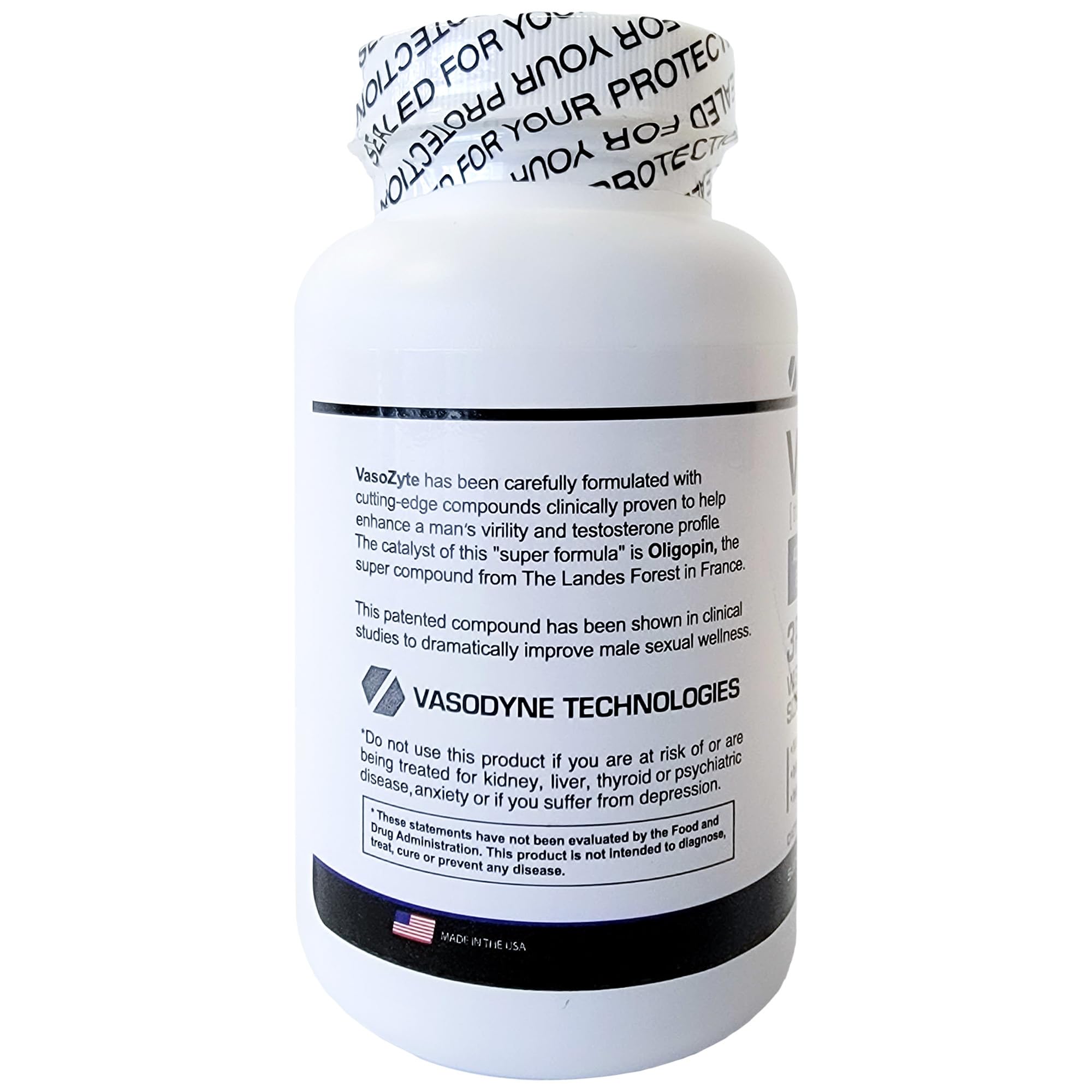 VasoZyte Nitric Oxide Supplement - 3 Bottles (3 Month Supply) with Oligopin & Pure Extraction for Healthy Blood Flow & Well-Being - Supports Cardiovascular Health, Exercise Performance & Daily Energy Boost