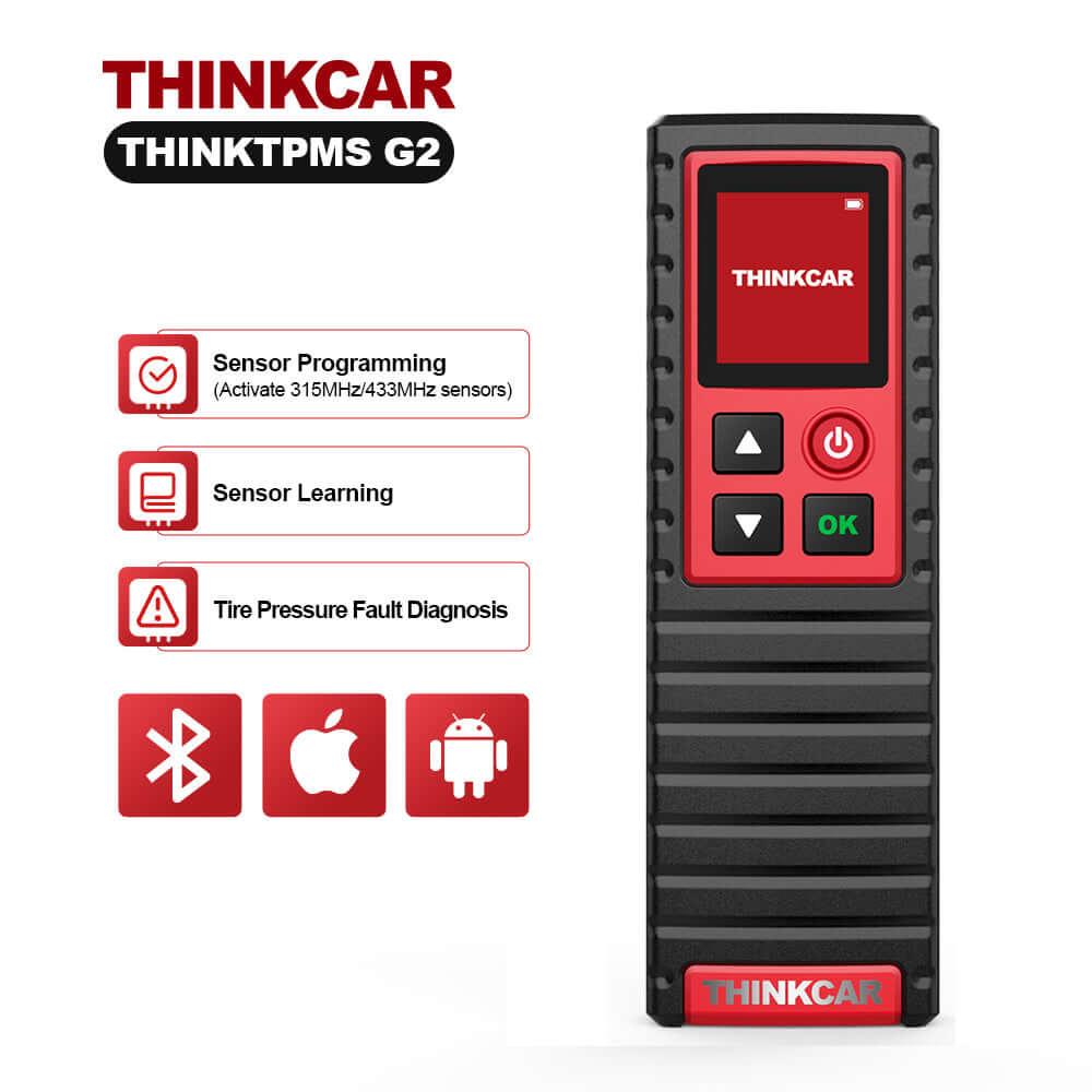 THINKCAR THINKTPMS G2 TPMS Relearn Tool - Universal Tire Pressure Sensor Reset Tool for Cars & Trucks - Easy DIY Use at Home or Auto Shop
