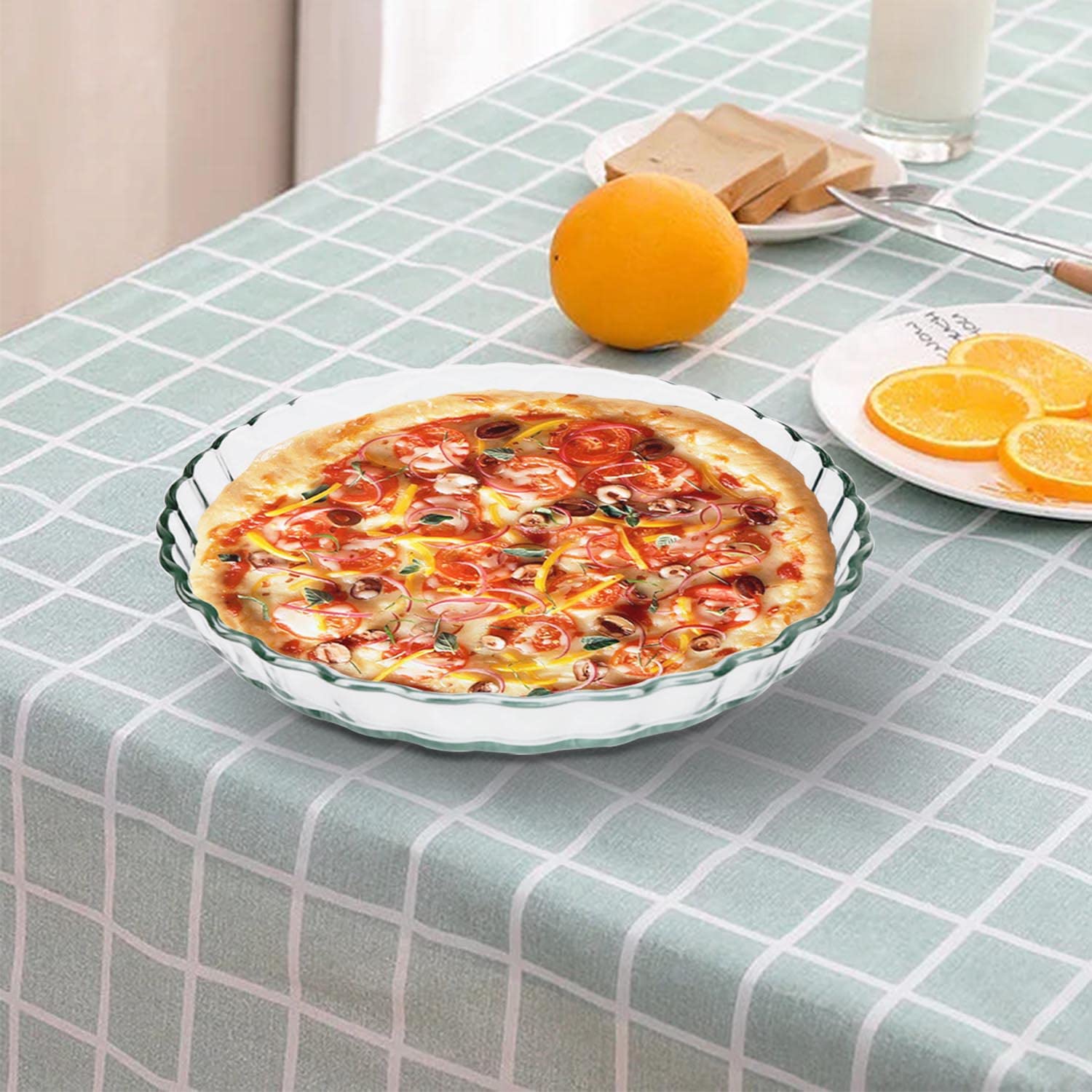 2.2 Quart Clear Glass Baking Dish for Oven - Round Bakeware & Casserole Pan for Cooking, Baking Cakes, Lasagna & Dinner - Perfect for Holiday Meals, Potlucks & Family Gatherings