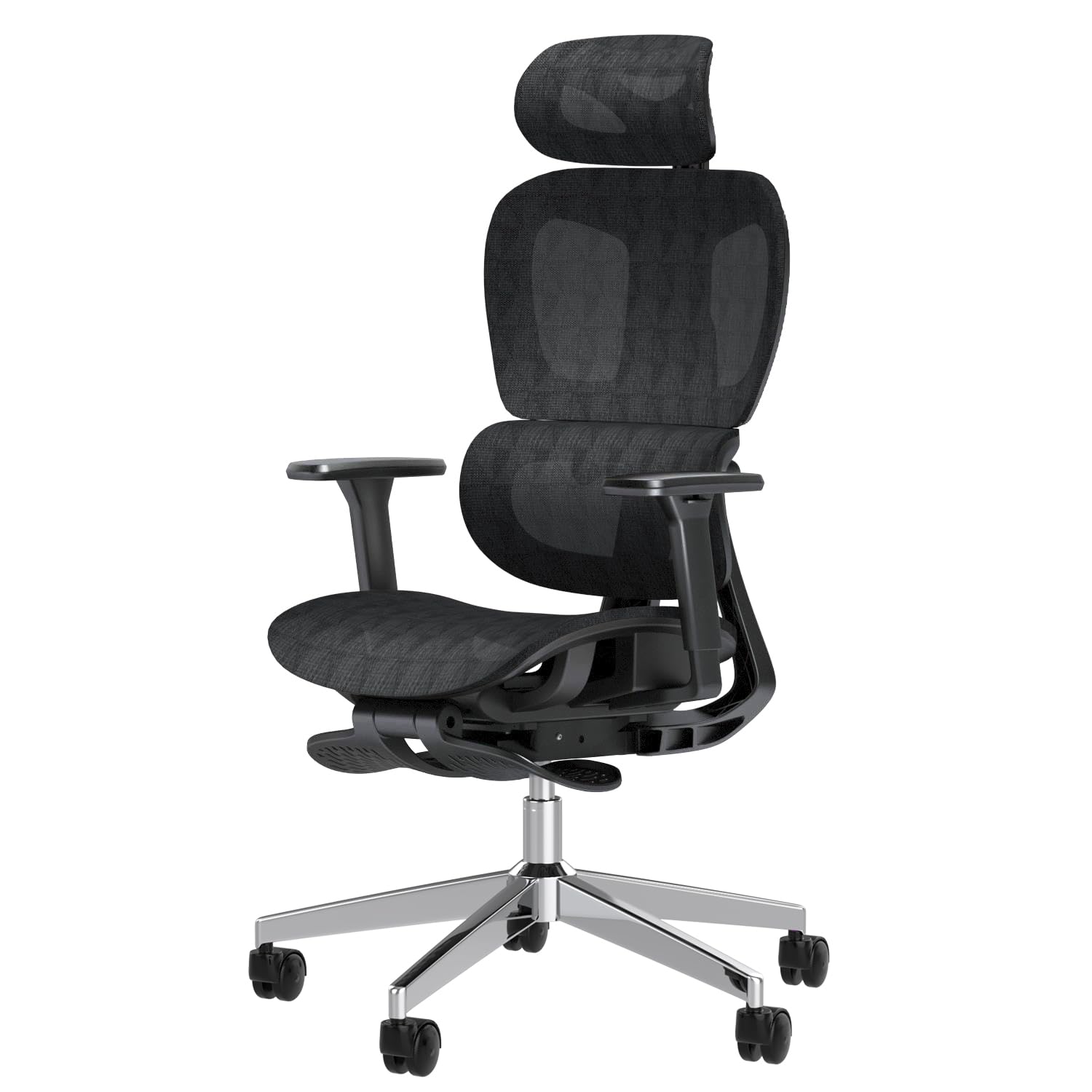 Ergonomic Mesh Office Chair with 3D Adjustable Armrests & Lumbar Support - High Back Computer Desk Chair with Wheels for Home Office - Breathable Black Mesh Task Chair for Long Hours Sitting & Back Pain Relief
