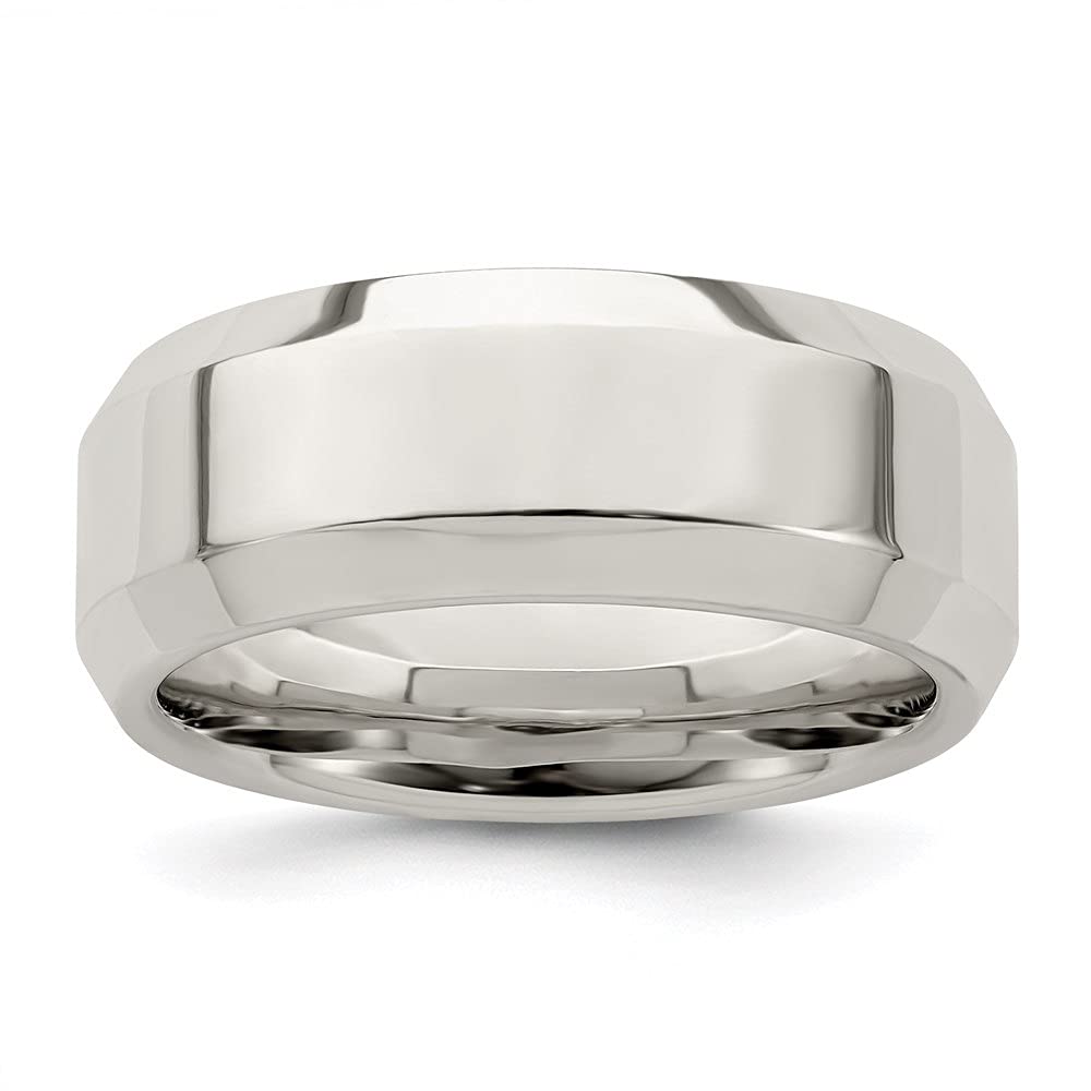 Diamond2Deal 8mm 925 Sterling Silver Wedding Band Ring for Men & Women - Perfect for Engagement, Anniversary & Everyday Wear