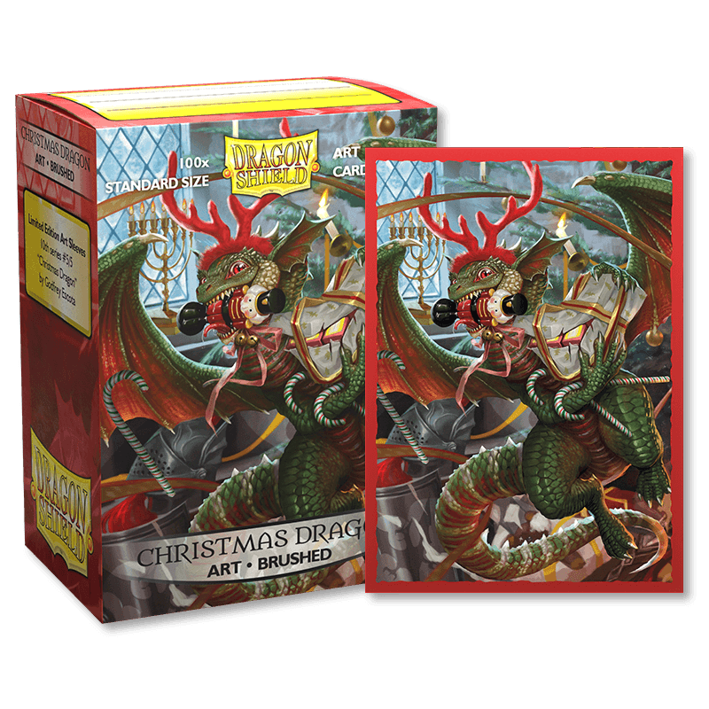 Dragon Shield Christmas Dragon 2020 Limited Edition Brushed Art Card Sleeves - Standard Size 100pk for MTG, Yu-Gi-Oh, Pokemon TCG & Collectible Card Games