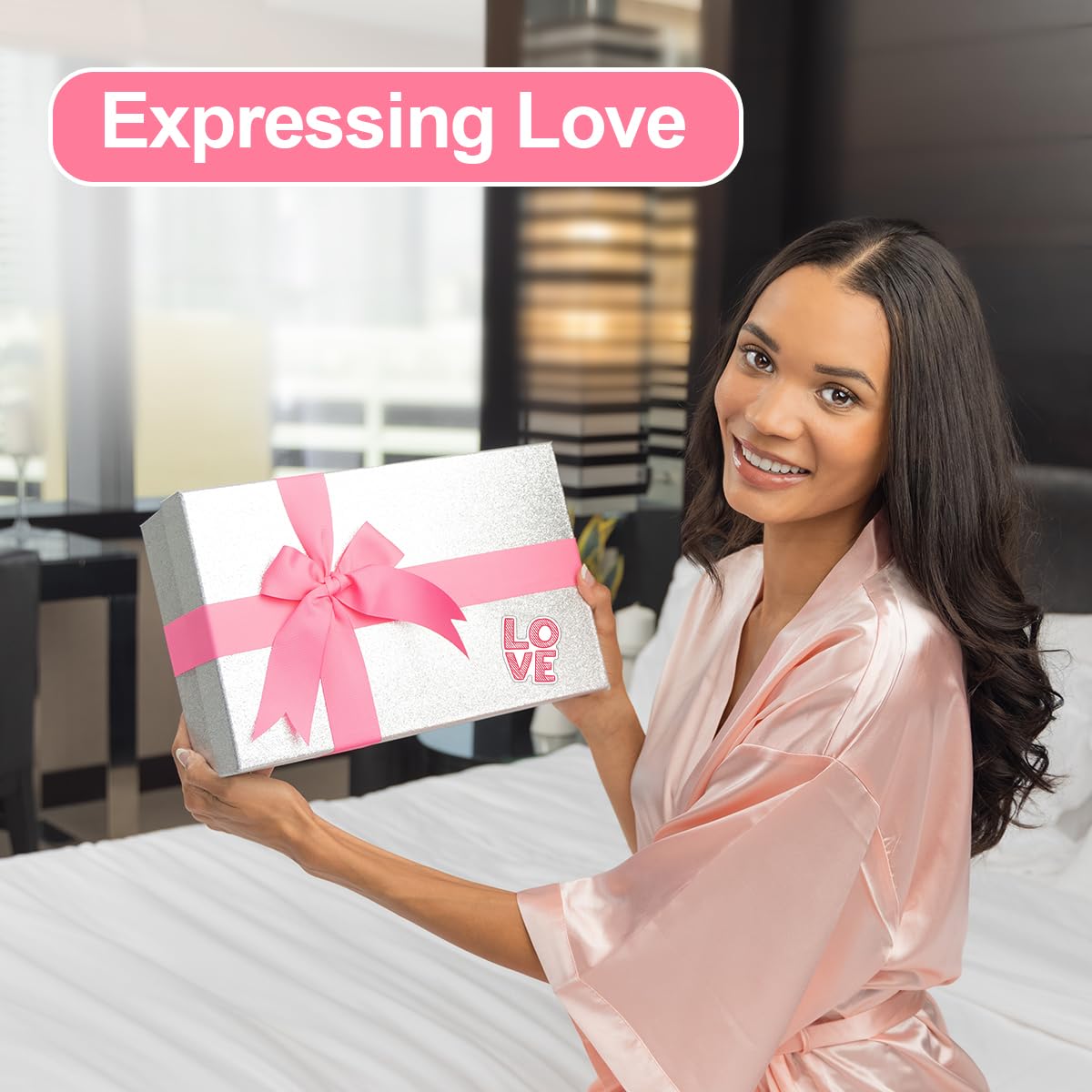 Jagowa 100PCS Heart Love Stickers - Waterproof Vinyl for Valentine's Wedding & Decor